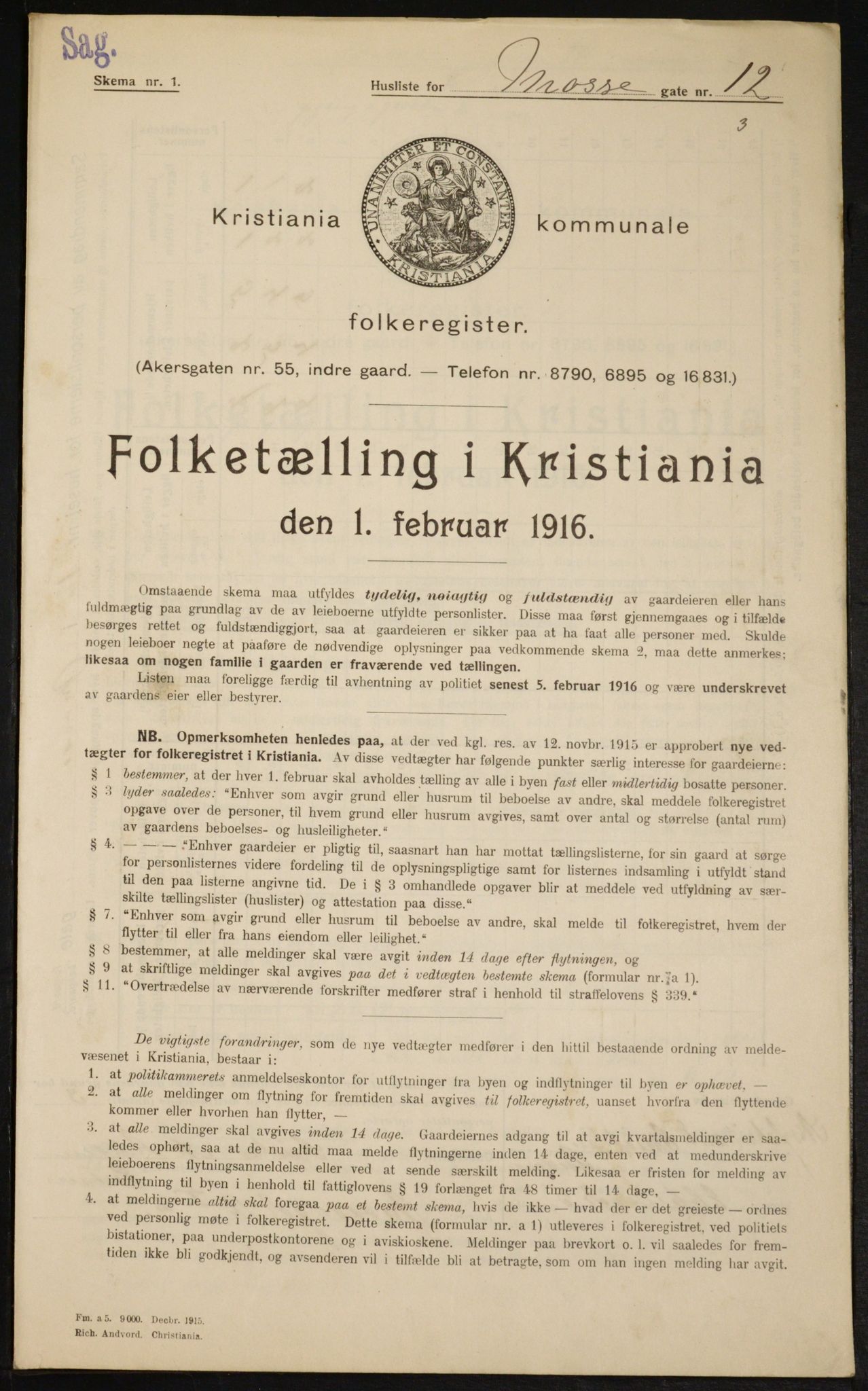 OBA, Kommunal folketelling 1.2.1916 for Kristiania, 1916, s. 67553