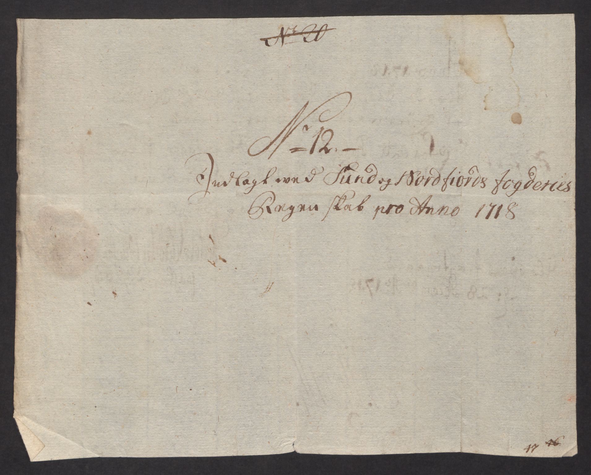 Rentekammeret inntil 1814, Reviderte regnskaper, Fogderegnskap, RA/EA-4092/R53/L3441: Fogderegnskap Sunn- og Nordfjord, 1717-1718, s. 345