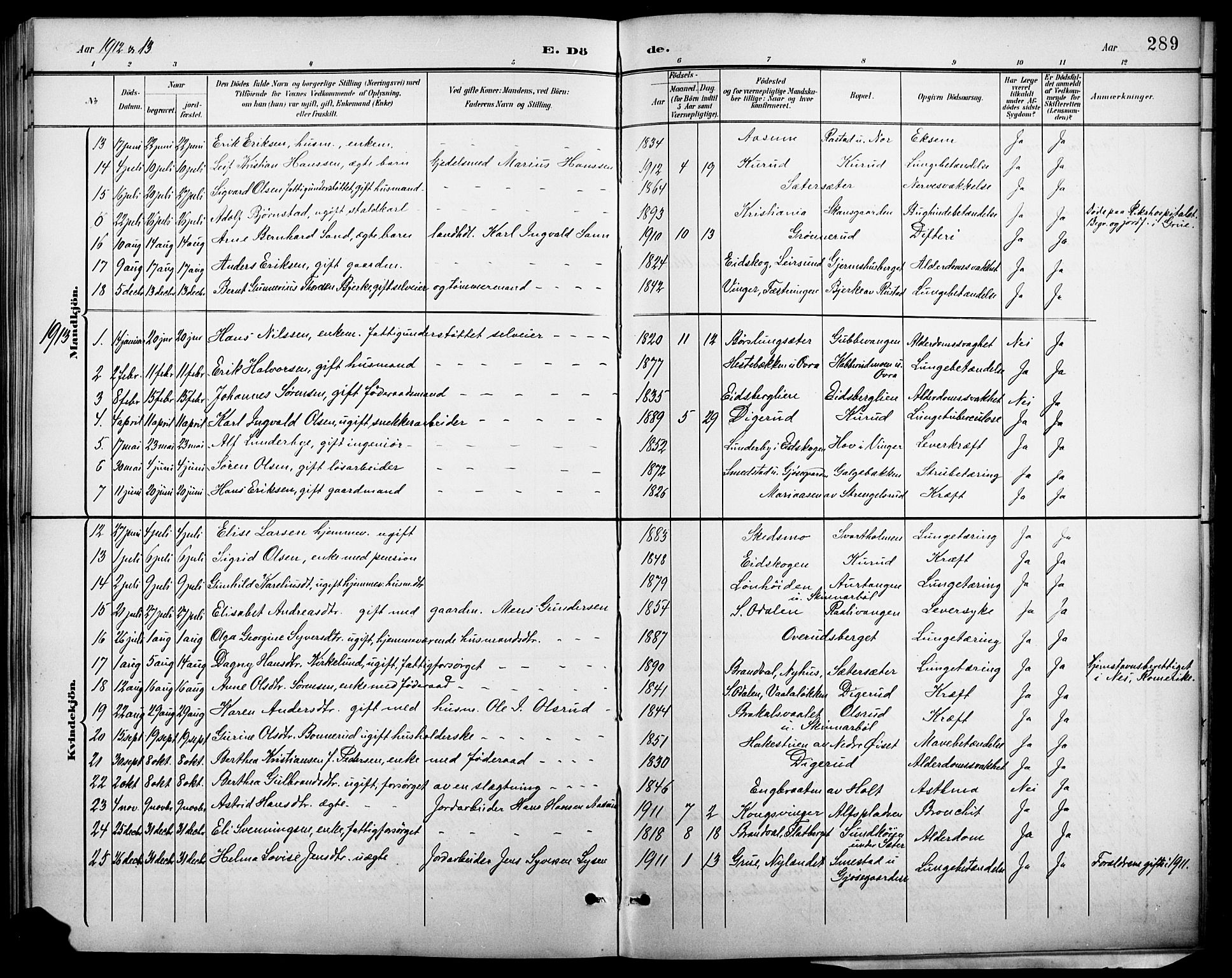 Vinger prestekontor, AV/SAH-PREST-024/H/Ha/Hab/L0003: Klokkerbok nr. 3, 1895-1920, s. 289