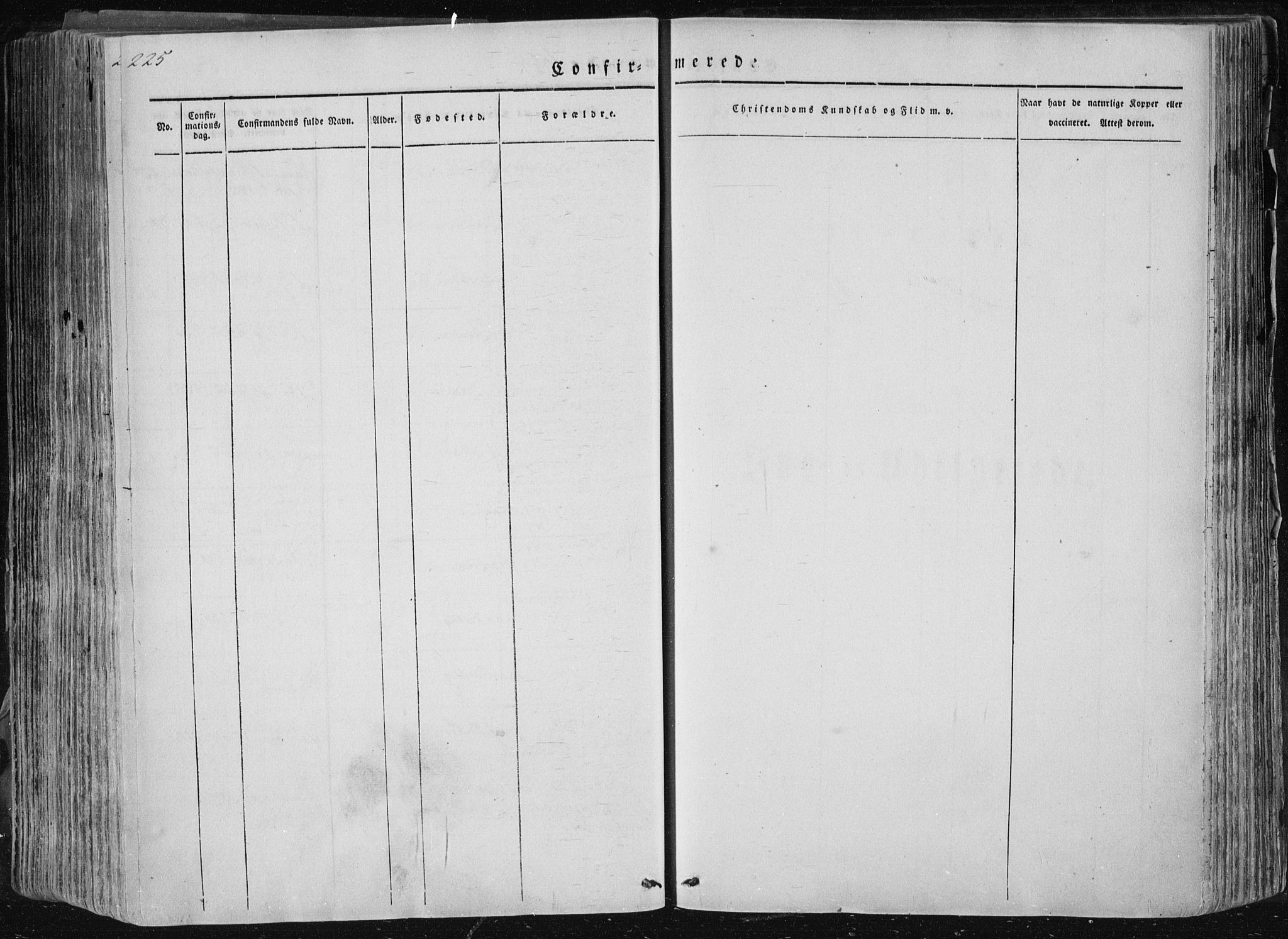 Sannidal kirkebøker, AV/SAKO-A-296/F/Fa/L0007: Ministerialbok nr. 7, 1831-1854, s. 225