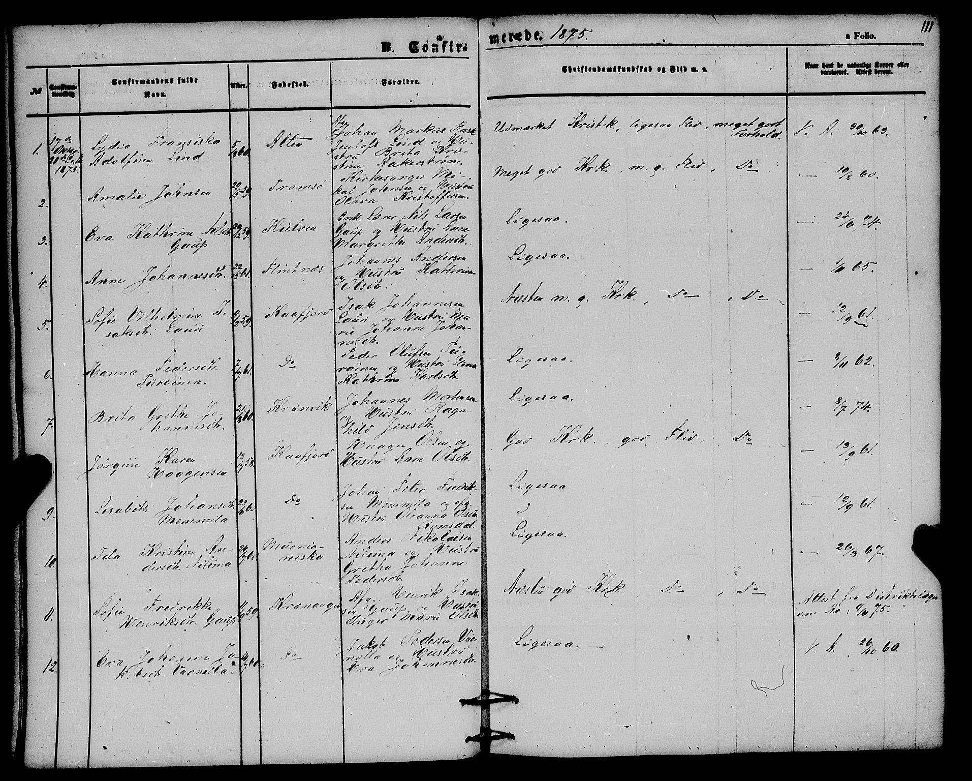 Alta sokneprestkontor, AV/SATØ-S-1338/H/Ha/L0004.kirke: Ministerialbok nr. 4, 1858-1880, s. 111