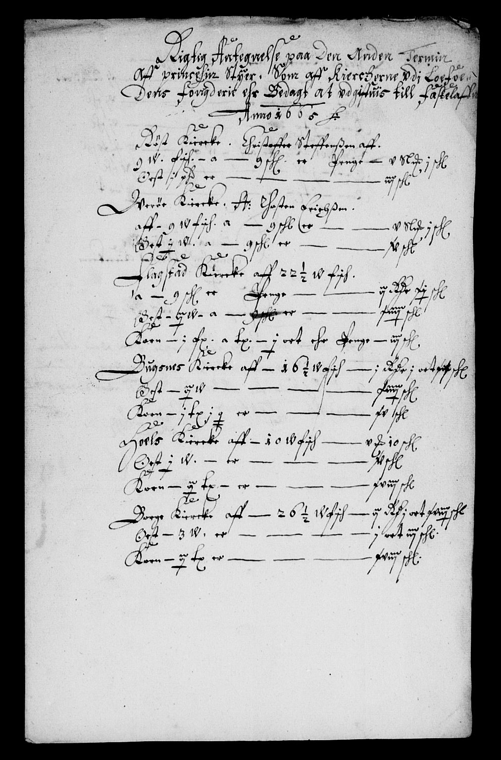 Rentekammeret inntil 1814, Reviderte regnskaper, Lensregnskaper, AV/RA-EA-5023/R/Rb/Rbz/L0041: Nordlandenes len, 1664-1667