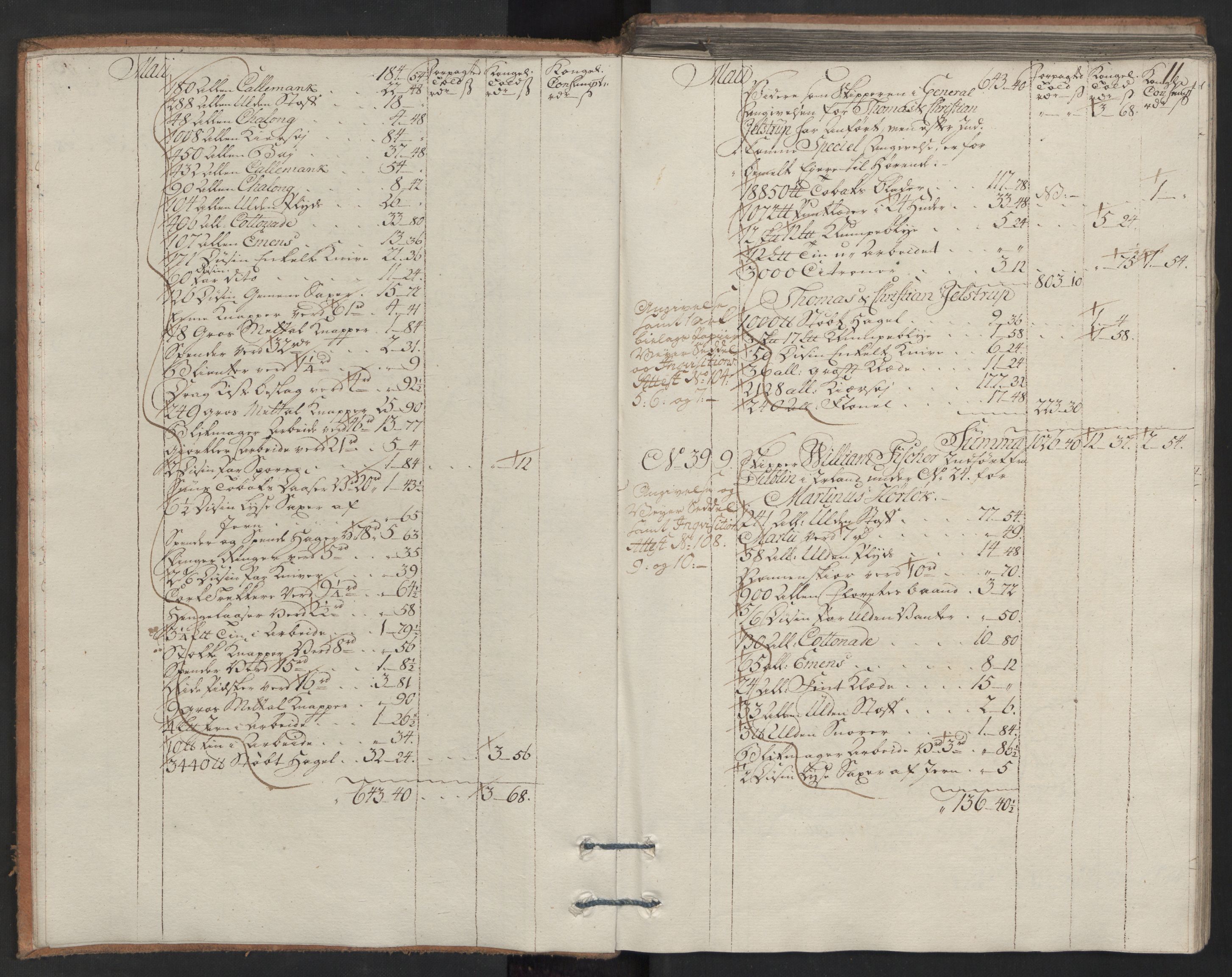 Generaltollkammeret, tollregnskaper, AV/RA-EA-5490/R33/L0106/0001: Tollregnskaper Trondheim A / Inngående hovedtollbok, 1770
