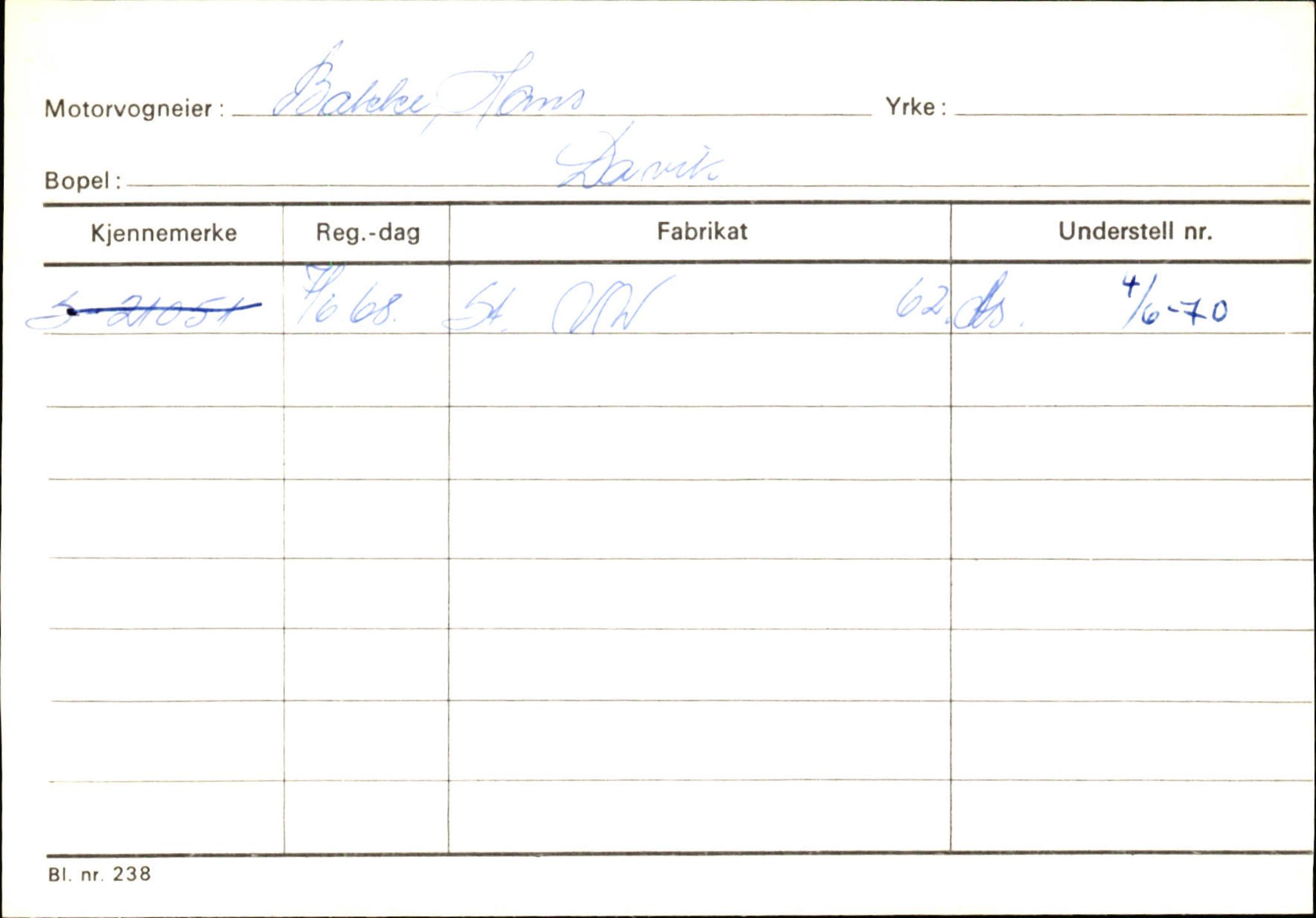 Statens vegvesen, Sogn og Fjordane vegkontor, AV/SAB-A-5301/4/F/L0133: Eigarregister Bremanger A-Å. Gaular A-H, 1945-1975, s. 45