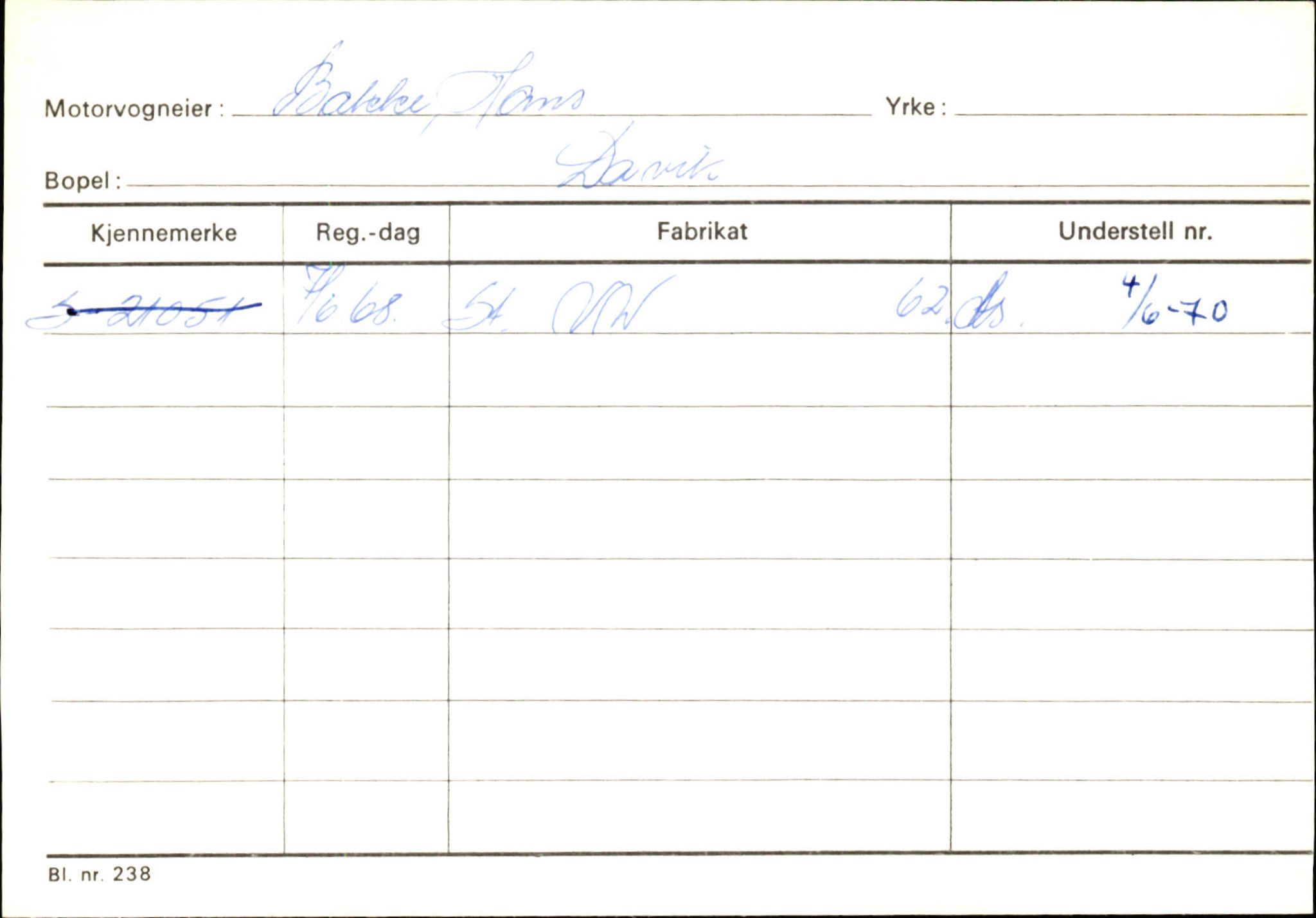 Statens vegvesen, Sogn og Fjordane vegkontor, SAB/A-5301/4/F/L0133: Eigarregister Bremanger A-Å. Gaular A-H, 1945-1975, s. 45