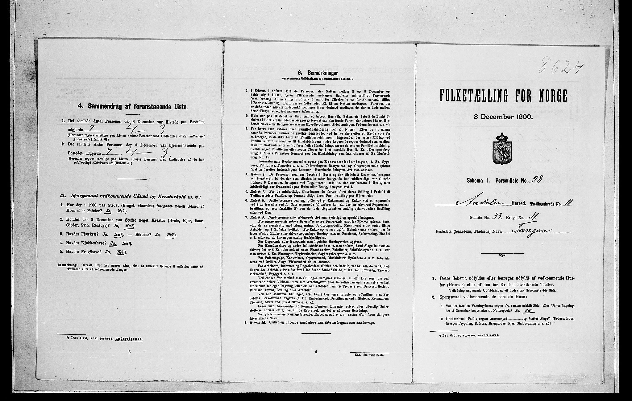 RA, Folketelling 1900 for 0614 Ådal herred, 1900, s. 794