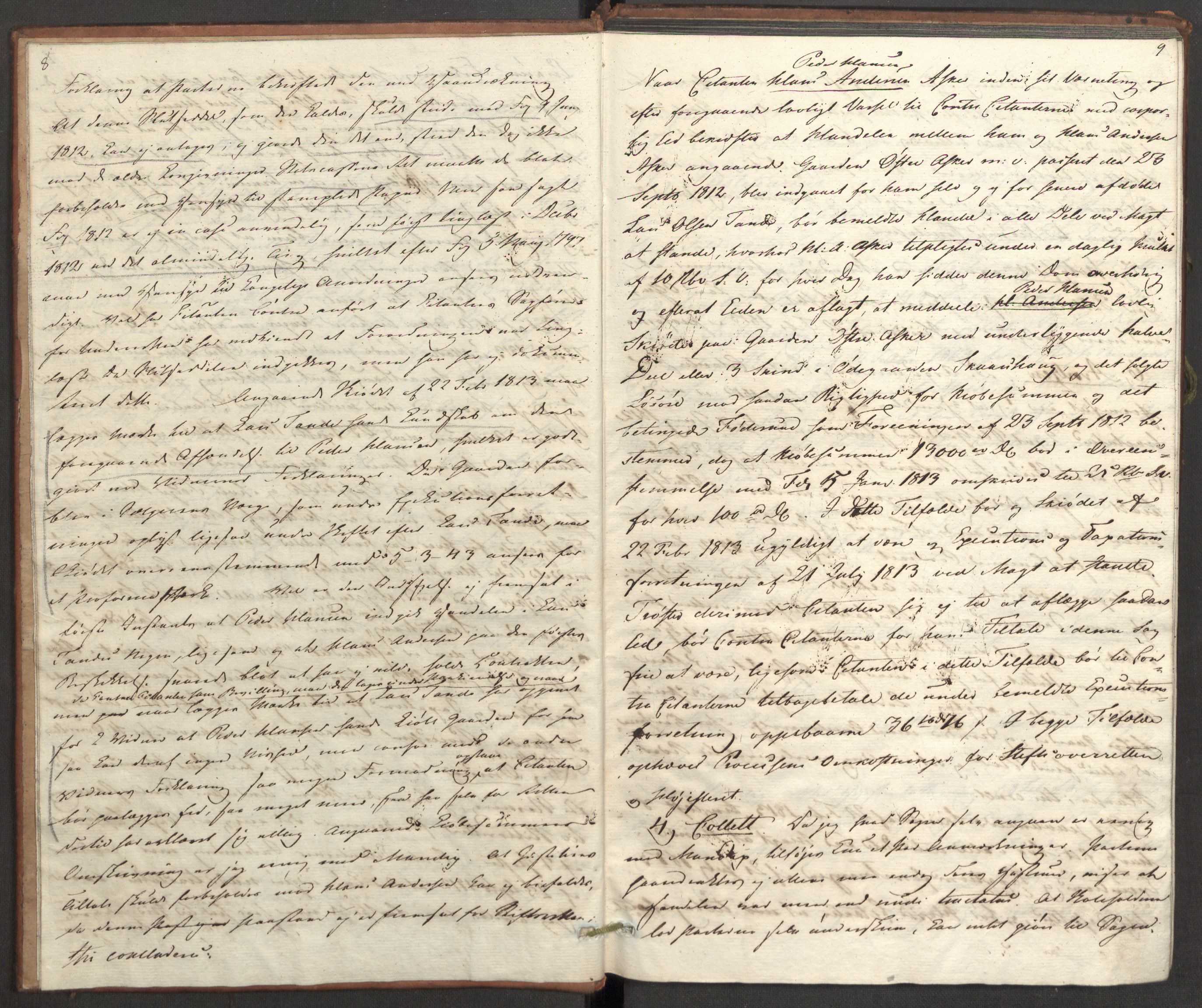 Høyesterett, AV/RA-S-1002/E/Eb/Eba/L0002/0001: Voteringsprotokoller / Voteringsprotokoll, 1816, s. 8-9