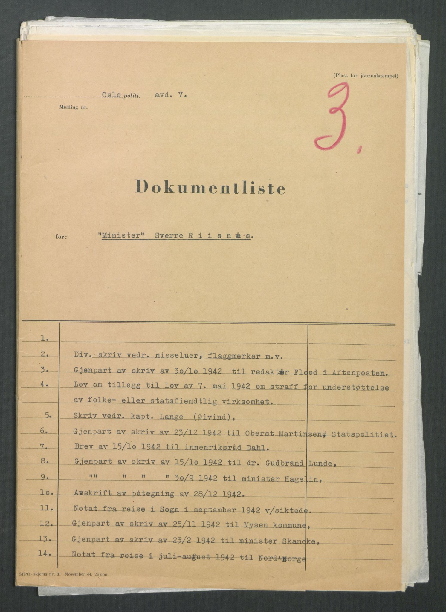 Landssvikarkivet, Oslo politikammer, RA/S-3138-01/D/Di/L0001: Anr. 1559, 1945-1947, s. 2042