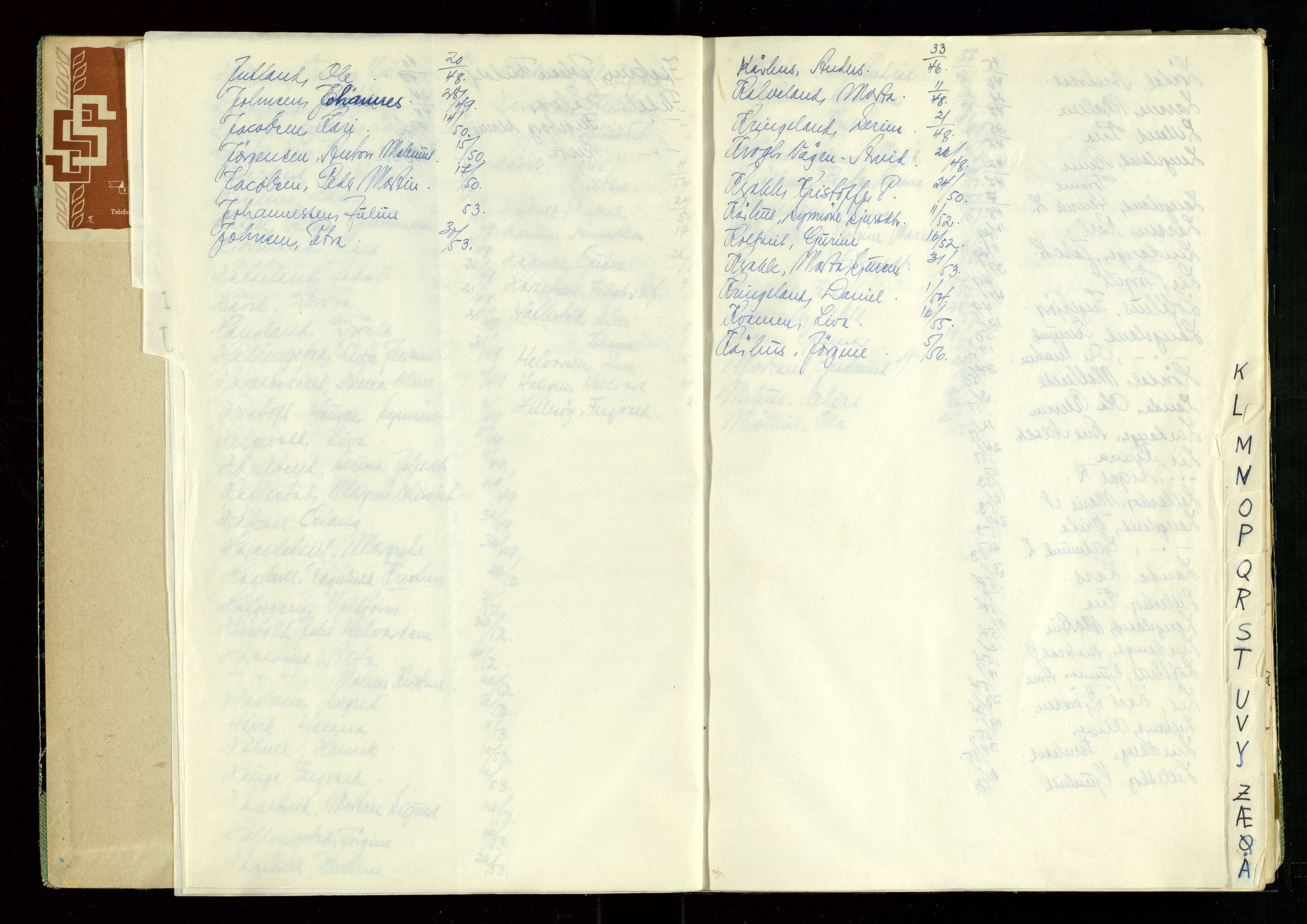Skjold lensmannskontor, AV/SAST-A-100182/Gga/L0006: "Protokoll over anmeldte dødsfall i Skjold lensmannsdistrikt", 1946-1956