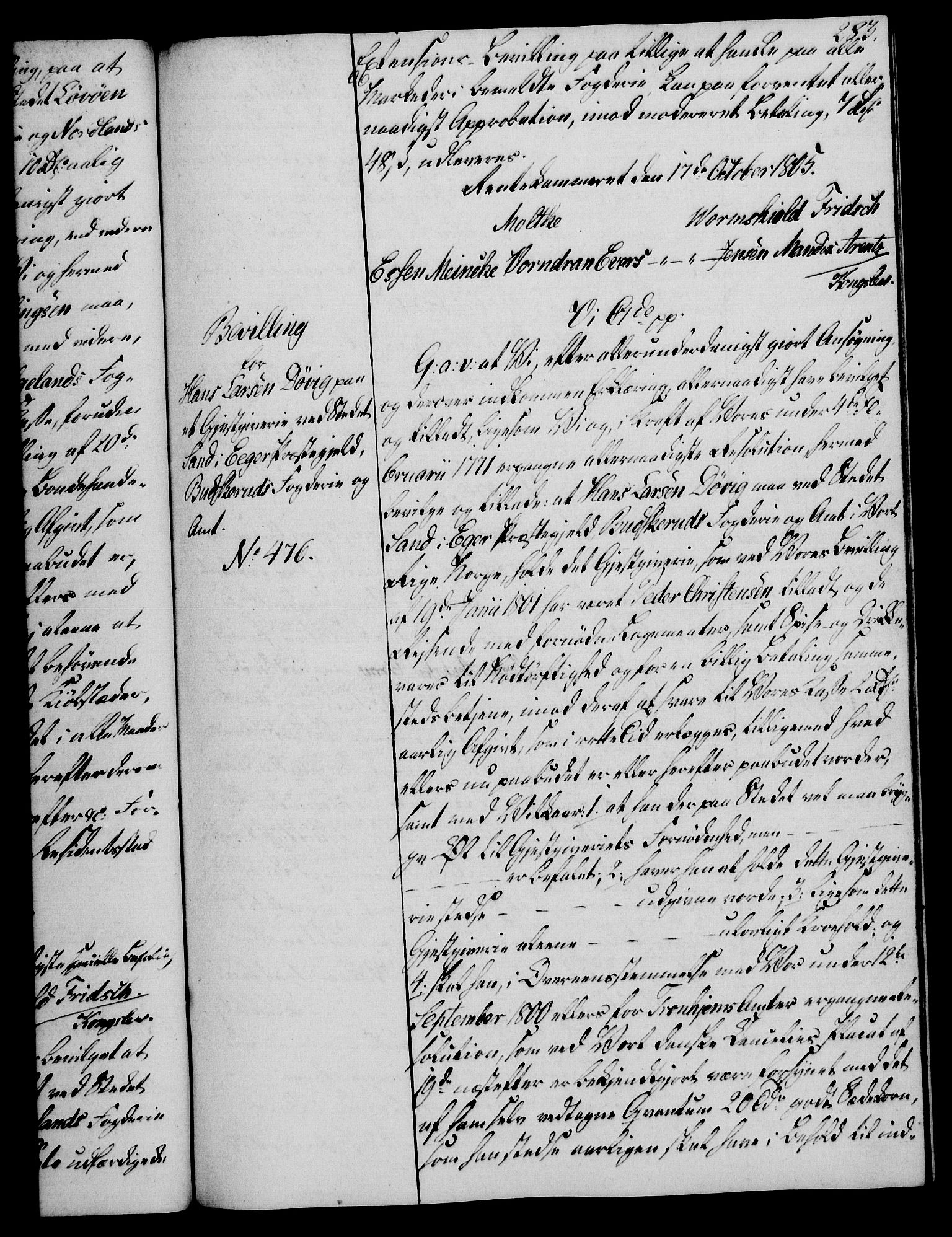 Rentekammeret, Kammerkanselliet, AV/RA-EA-3111/G/Gg/Gga/L0018: Norsk ekspedisjonsprotokoll med register (merket RK 53.18), 1804-1806, s. 283