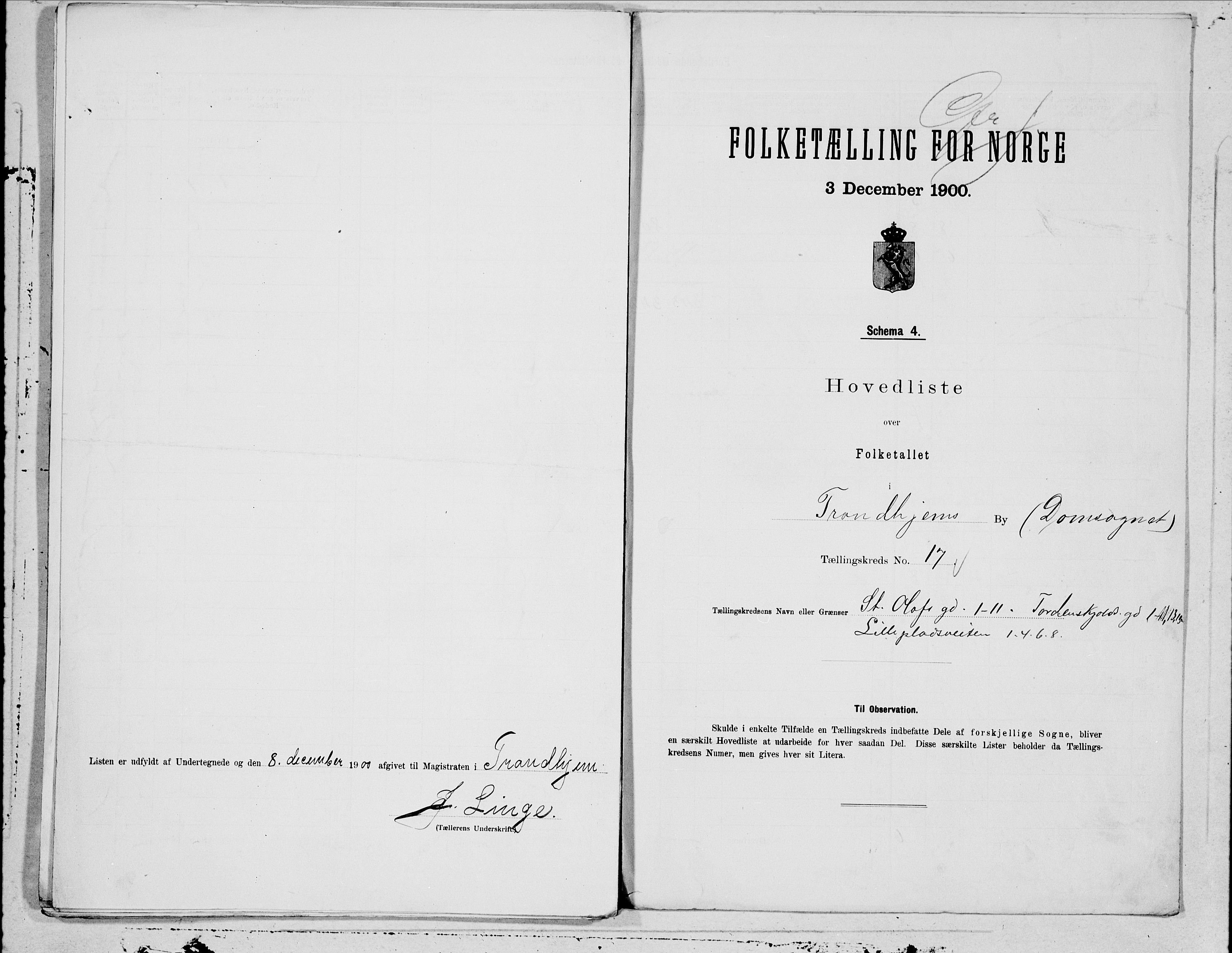 SAT, Folketelling 1900 for 1601 Trondheim kjøpstad, 1900, s. 33