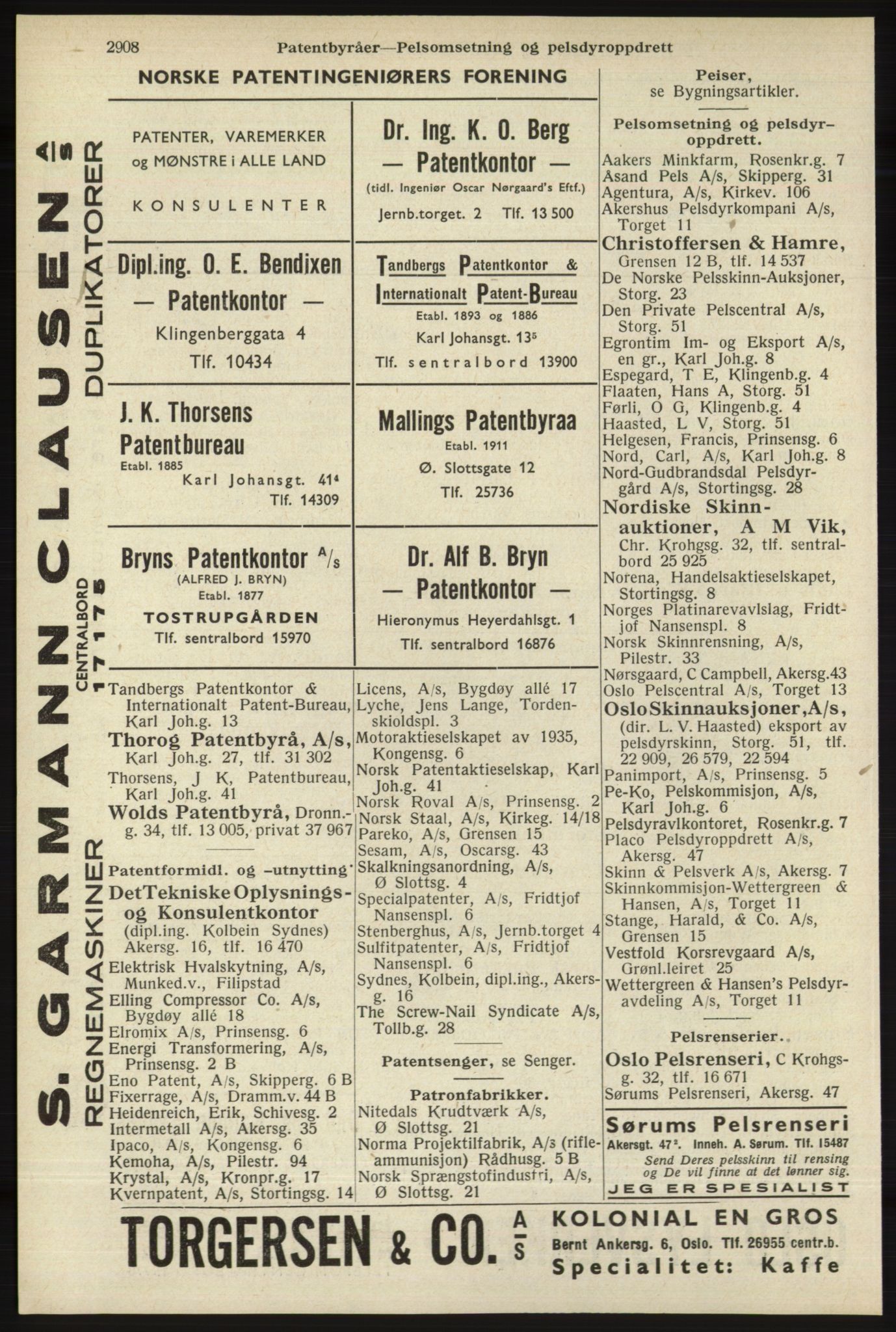 Kristiania/Oslo adressebok, PUBL/-, 1940, s. 2858