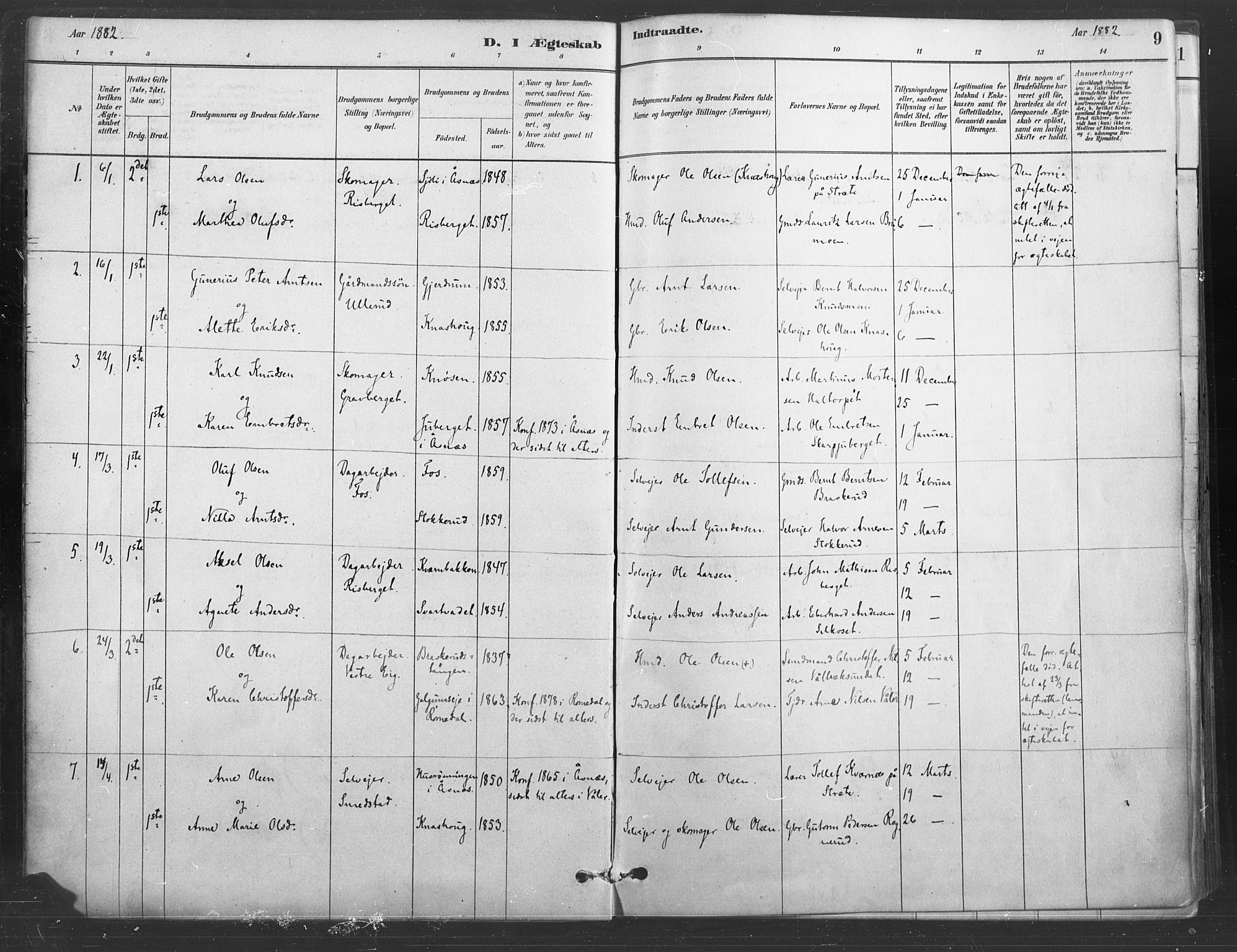 Våler prestekontor, Hedmark, AV/SAH-PREST-040/H/Ha/Haa/L0004: Ministerialbok nr. 4, 1879-1893, s. 9