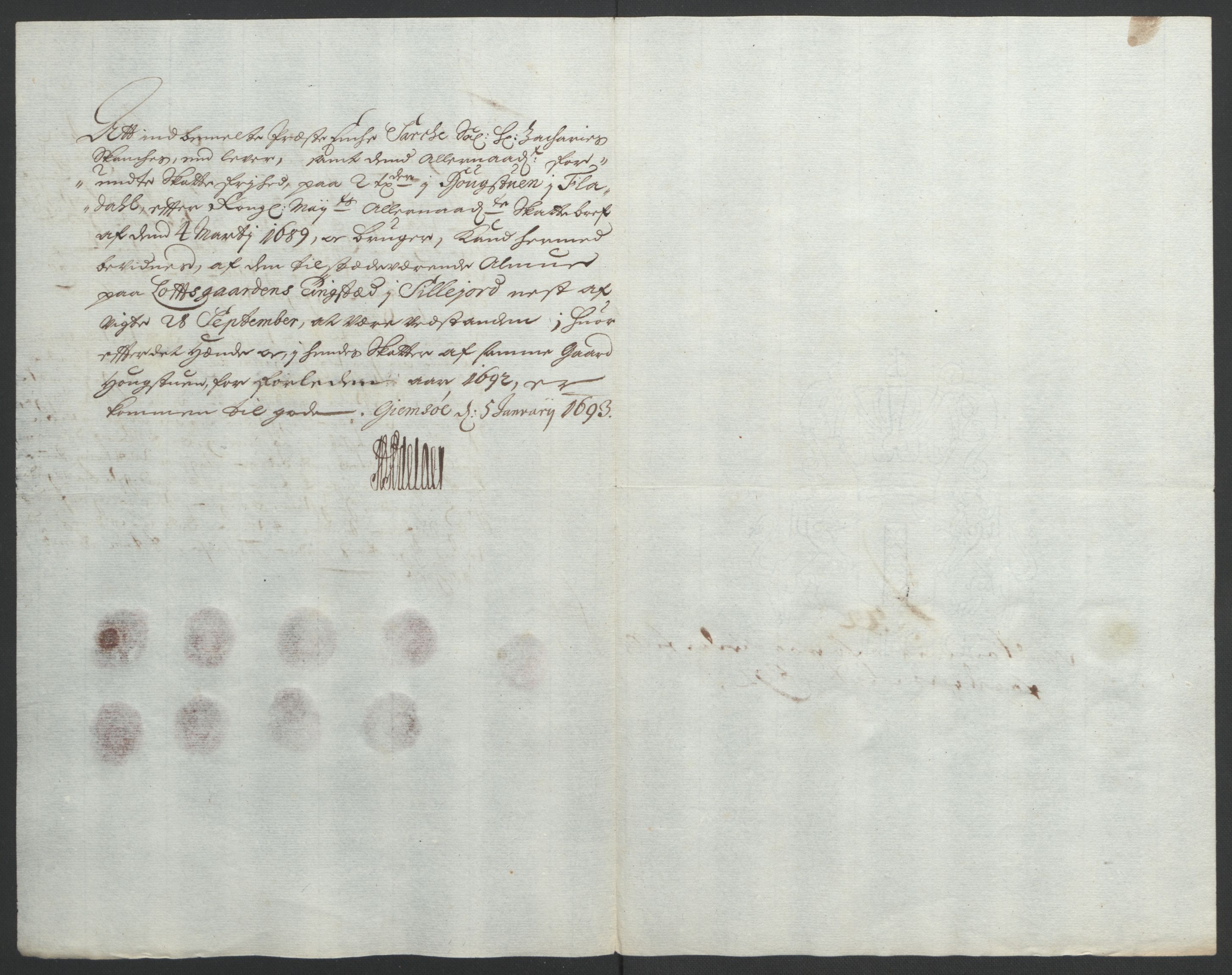 Rentekammeret inntil 1814, Reviderte regnskaper, Fogderegnskap, AV/RA-EA-4092/R35/L2091: Fogderegnskap Øvre og Nedre Telemark, 1690-1693, s. 170