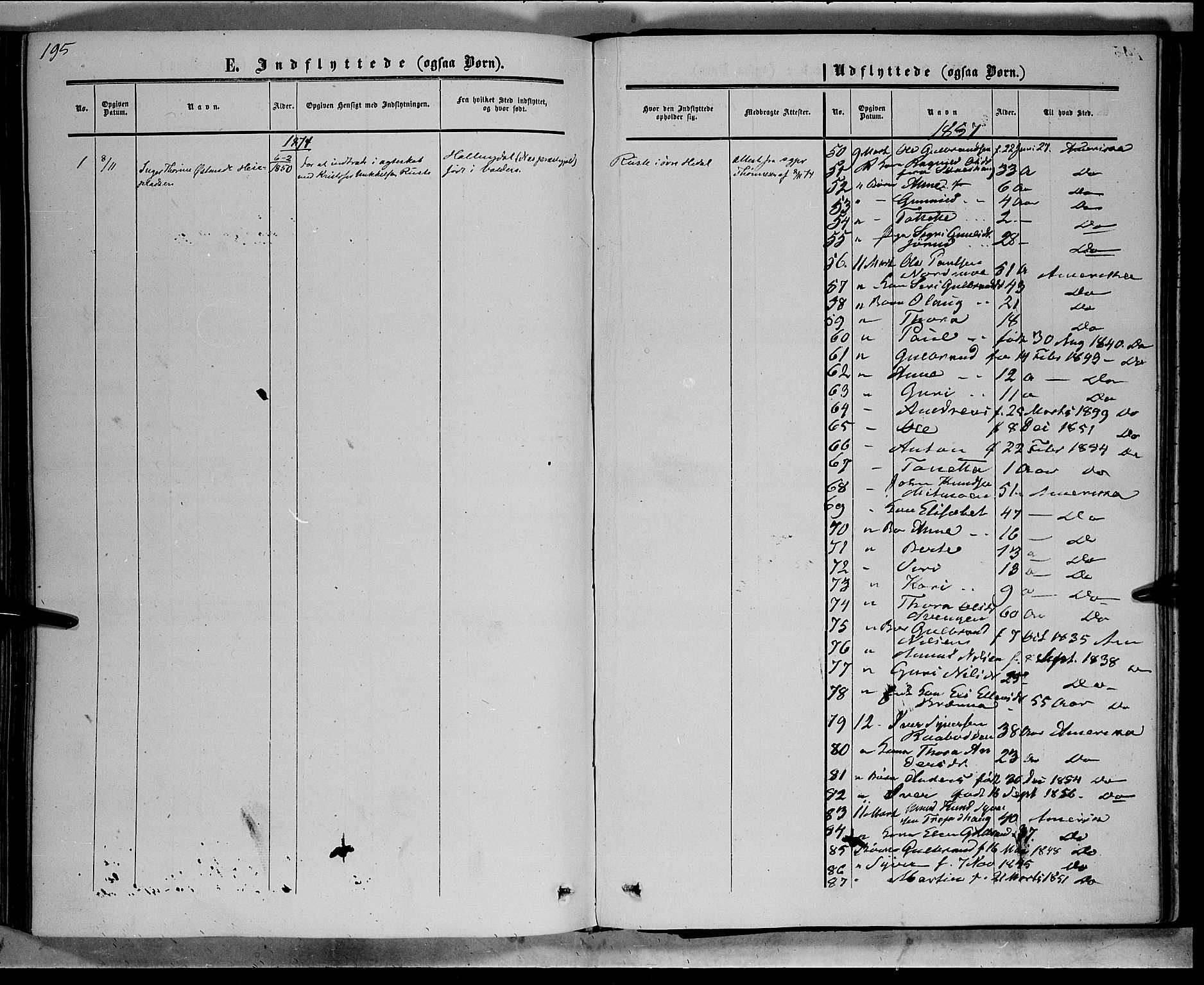 Sør-Aurdal prestekontor, AV/SAH-PREST-128/H/Ha/Haa/L0007: Ministerialbok nr. 7, 1849-1876, s. 195