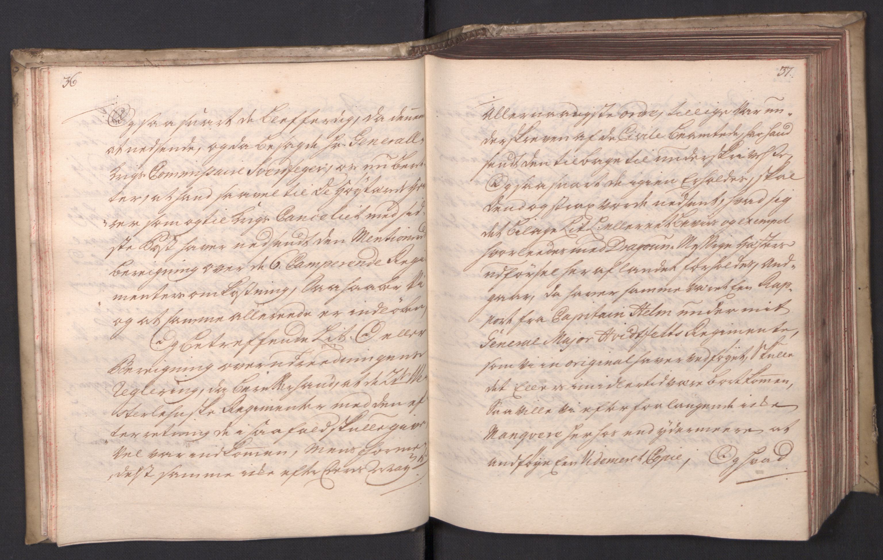 Kommanderende general (KG I) med Det norske krigsdirektorium, AV/RA-EA-5419/B/L0008: Kommanderende generals kopibok, 1723-1725, s. 36-37