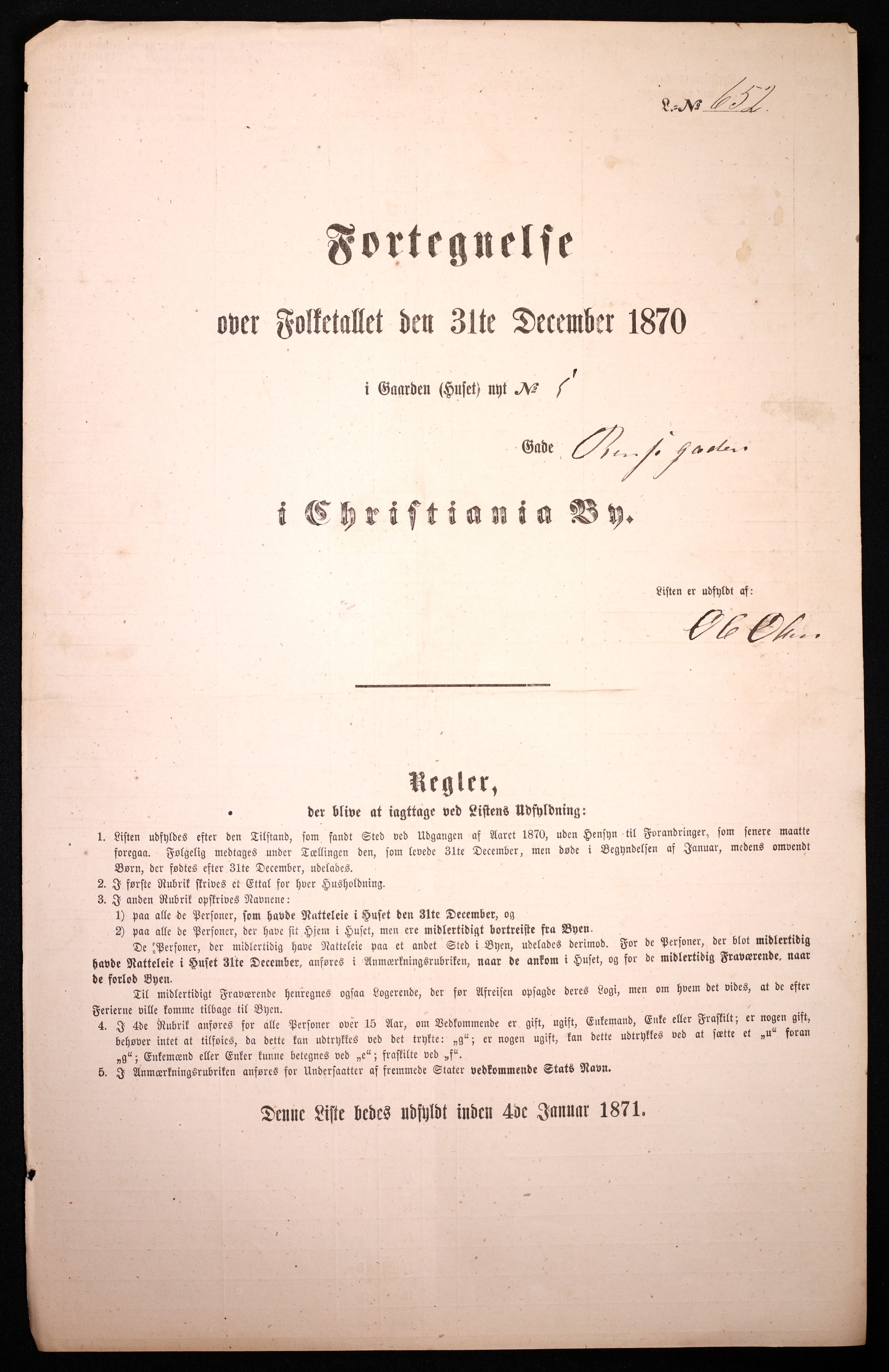 RA, Folketelling 1870 for 0301 Kristiania kjøpstad, 1870, s. 378