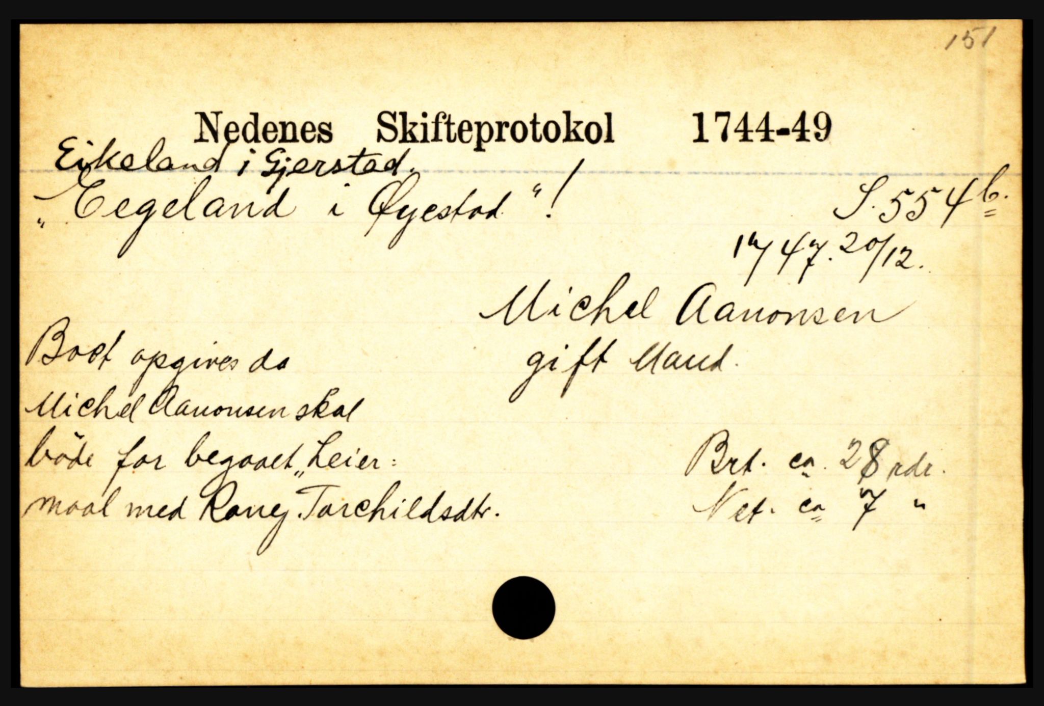 Nedenes sorenskriveri før 1824, AV/SAK-1221-0007/H, s. 5833