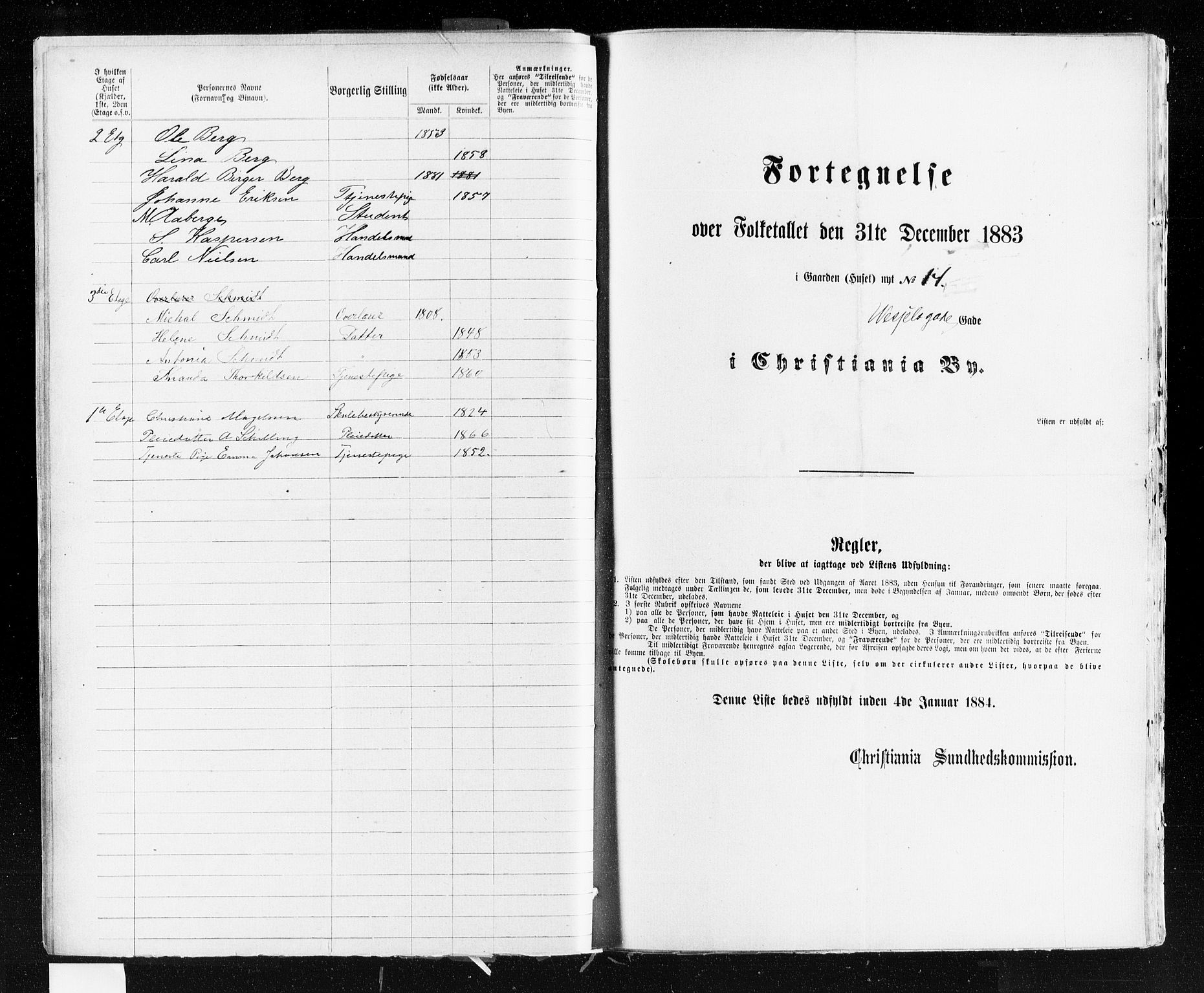 OBA, Kommunal folketelling 31.12.1883 for Kristiania kjøpstad, 1883, s. 5199