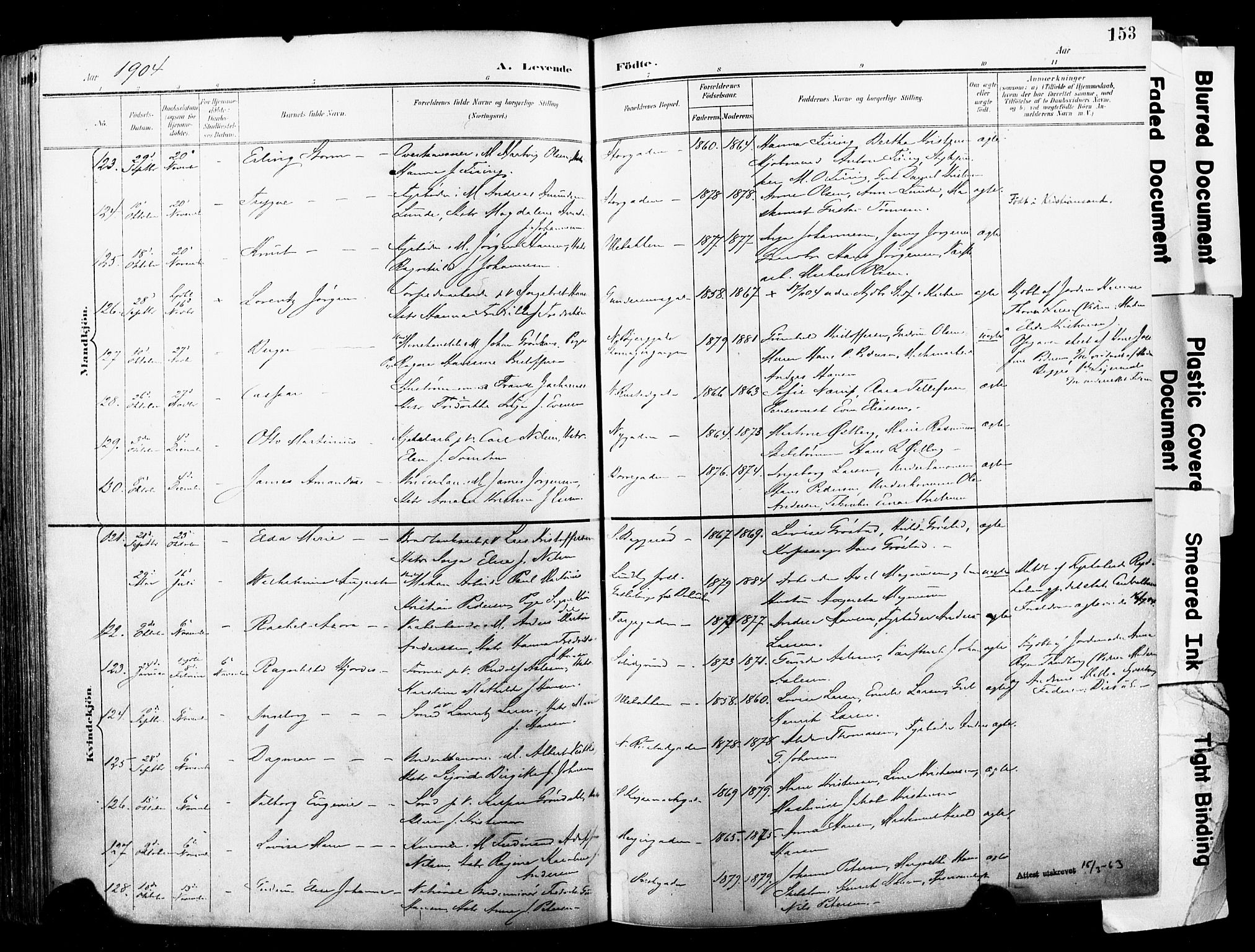Horten kirkebøker, AV/SAKO-A-348/F/Fa/L0005: Ministerialbok nr. 5, 1896-1904, s. 153