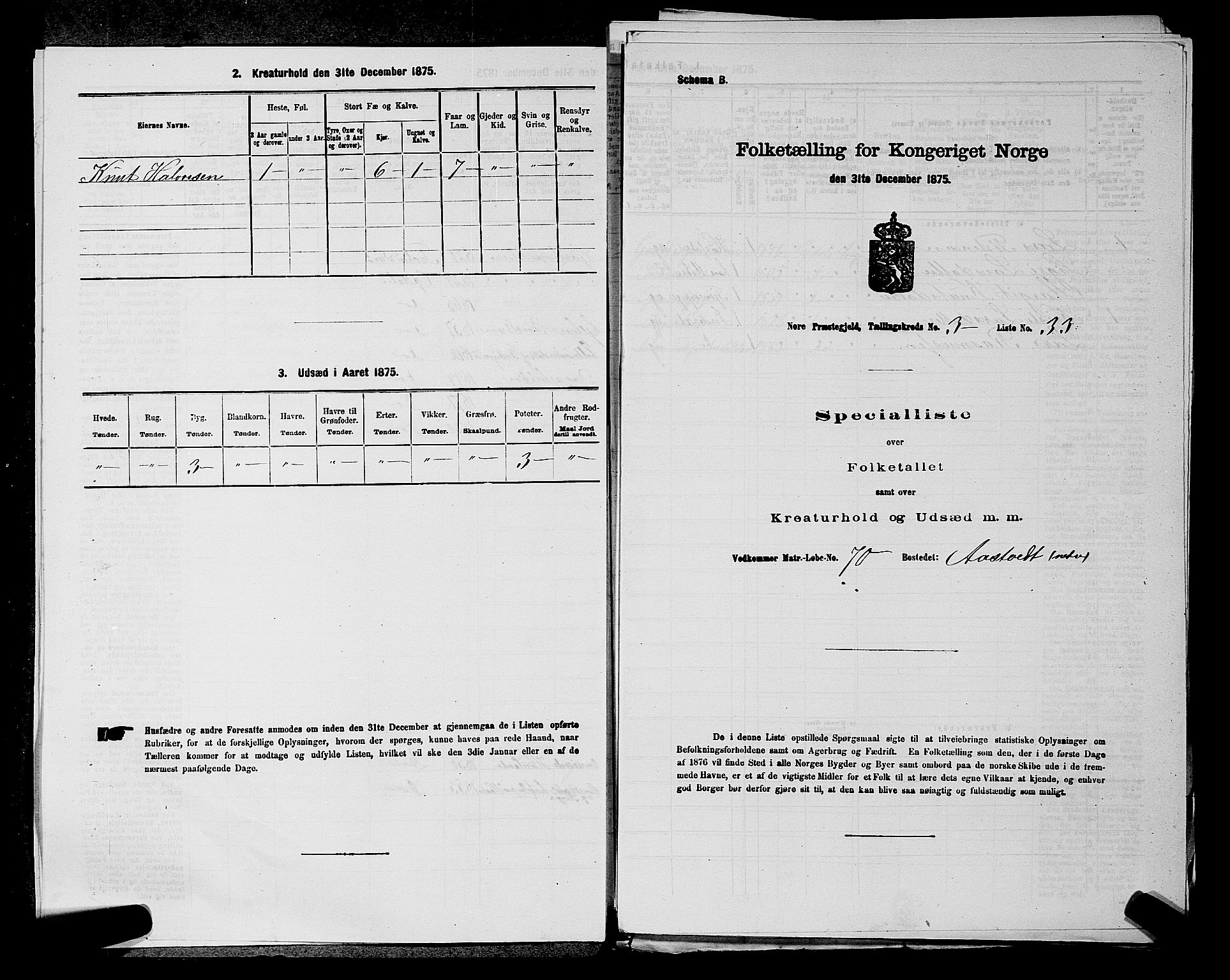SAKO, Folketelling 1875 for 0633P Nore prestegjeld, 1875, s. 389