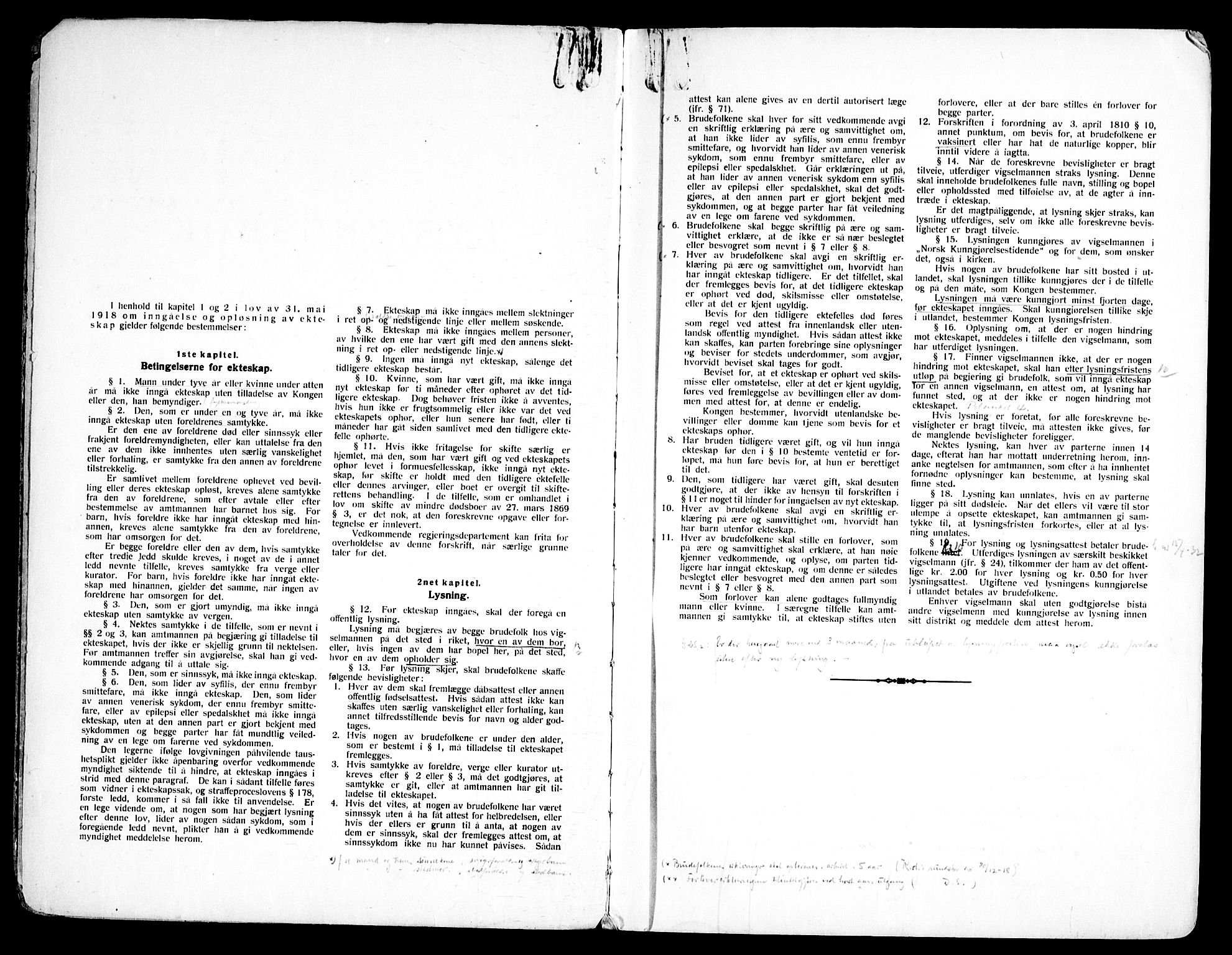 Nes prestekontor Kirkebøker, AV/SAO-A-10410/H/L0004: Lysningsprotokoll nr. 4, 1920-1961