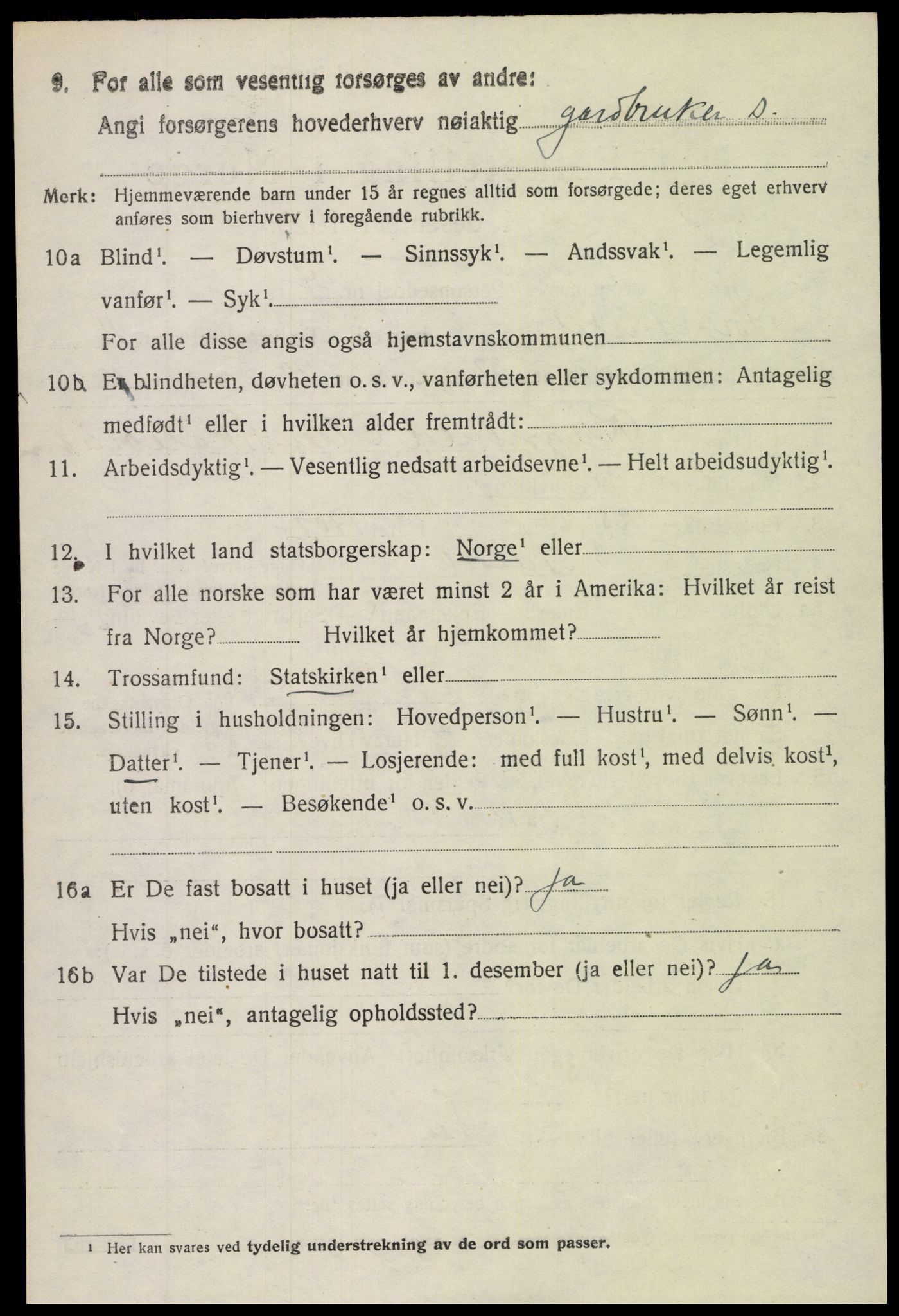 SAH, Folketelling 1920 for 0540 Sør-Aurdal herred, 1920, s. 9614