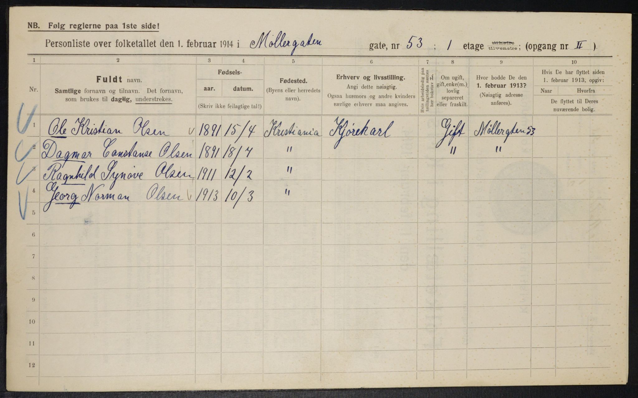 OBA, Kommunal folketelling 1.2.1914 for Kristiania, 1914, s. 69022