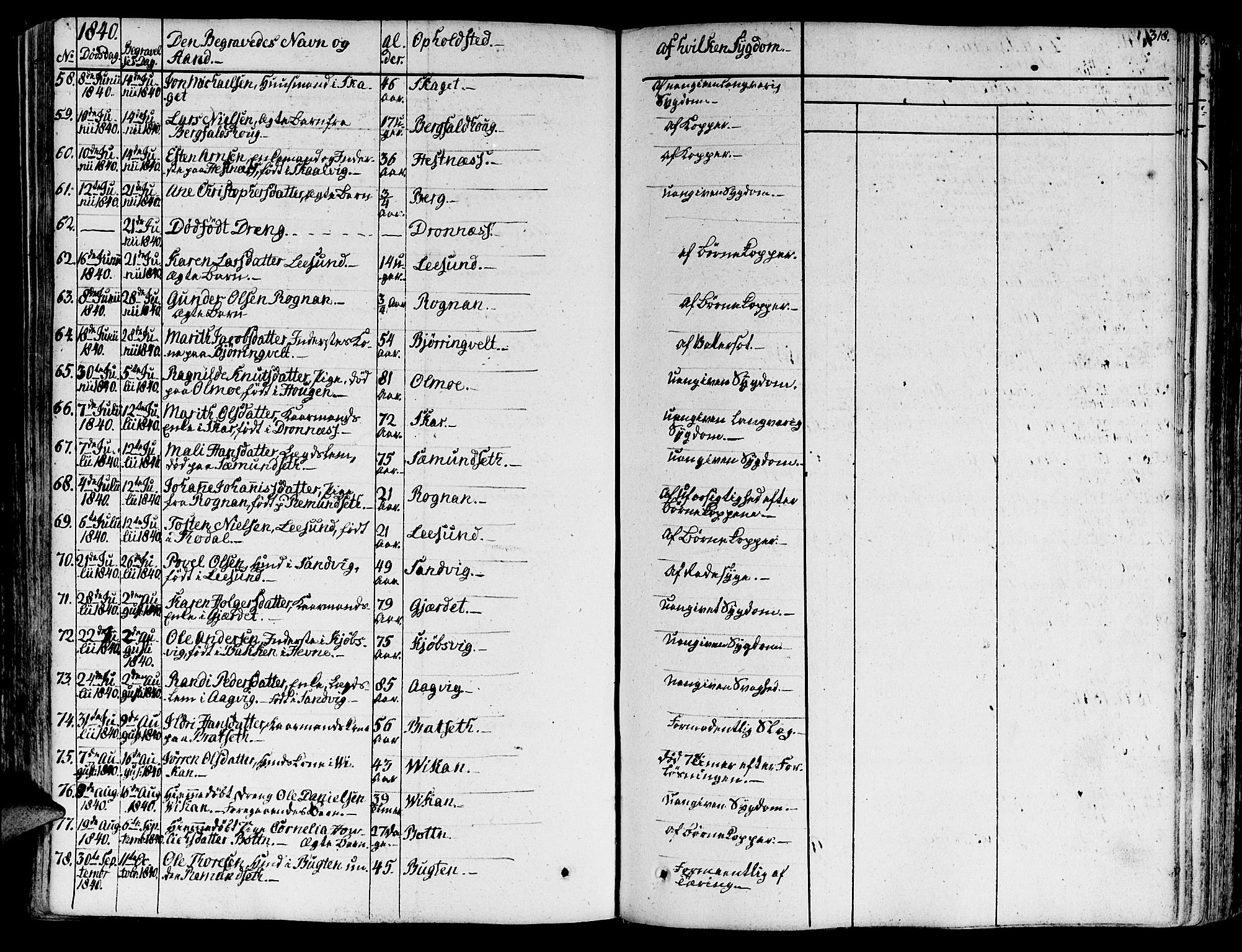 Ministerialprotokoller, klokkerbøker og fødselsregistre - Møre og Romsdal, SAT/A-1454/578/L0904: Ministerialbok nr. 578A03, 1836-1858, s. 318