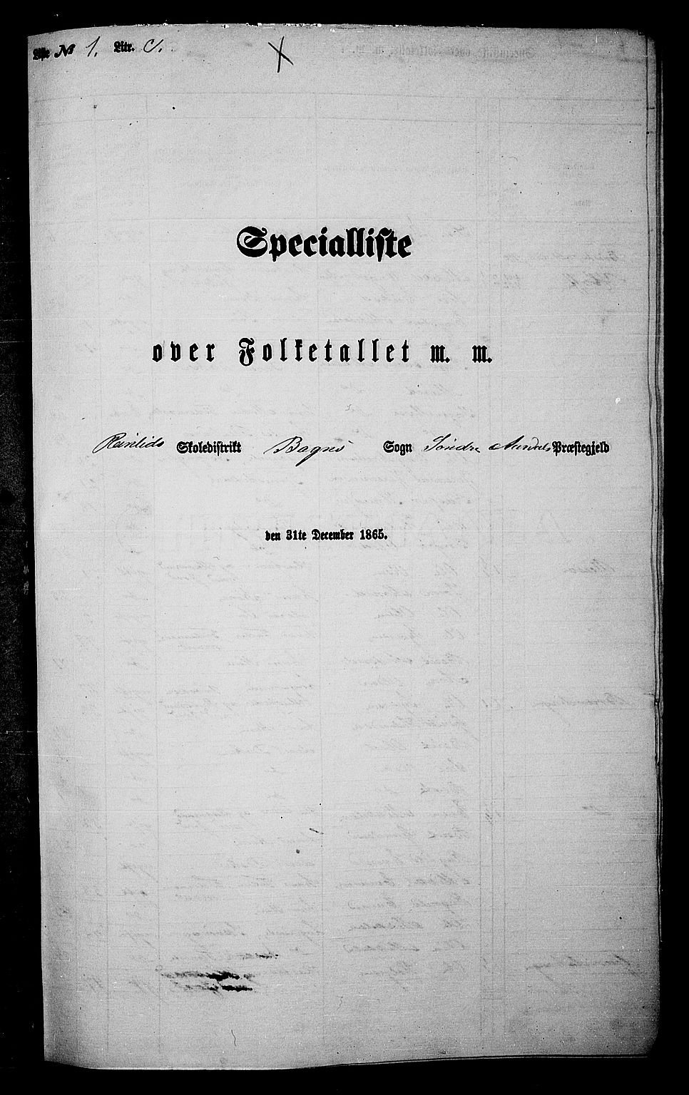 RA, Folketelling 1865 for 0540P Sør-Aurdal prestegjeld, 1865, s. 42