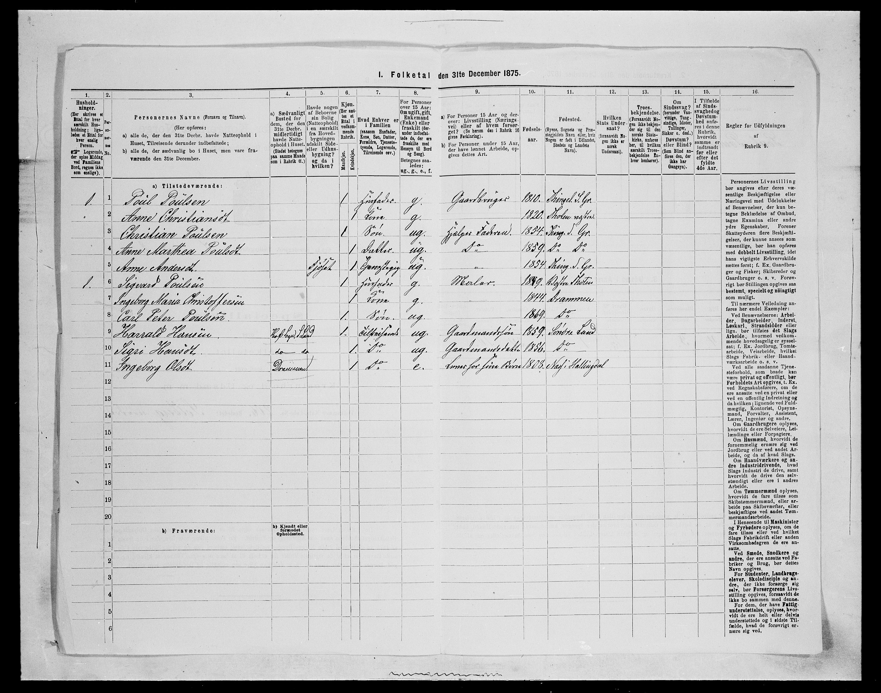 SAH, Folketelling 1875 for 0534P Gran prestegjeld, 1875, s. 1166