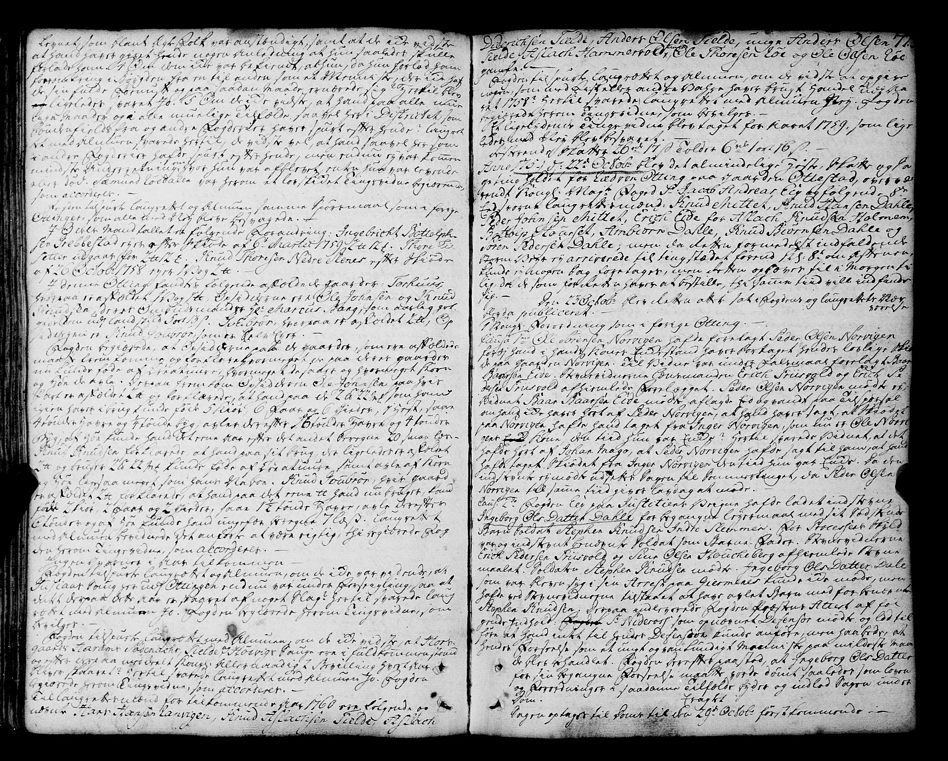 Romsdal sorenskriveri, SAT/A-4149/1/1/1A/L0014: Tingbok, 1757-1765, s. 77