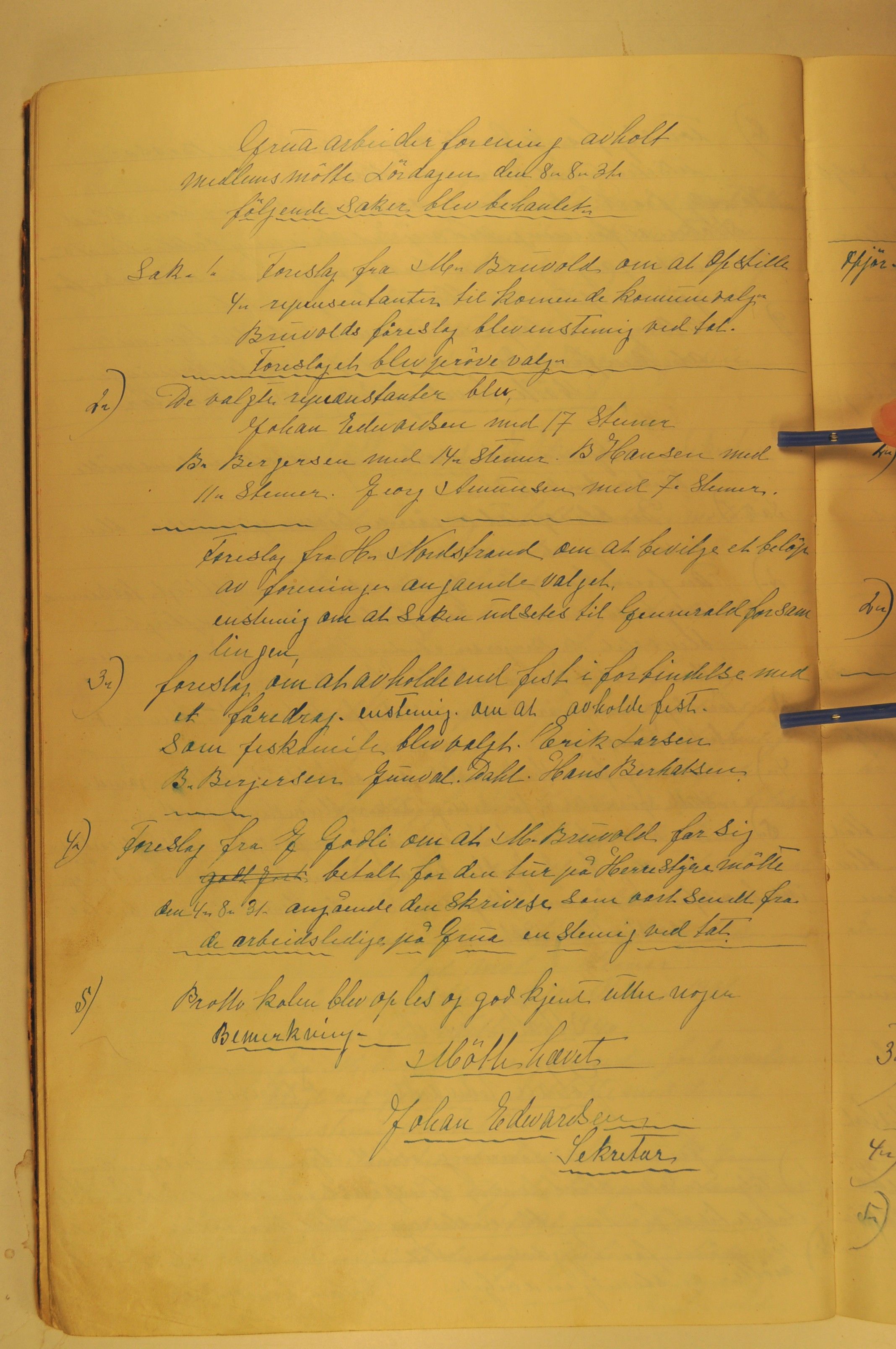 Grua Arbeiderlag, OARM/H-A-00261/A/L0001/0001: Forhandlingsprotokoller / Forhandlingsprotokoll Grua Arbeiderforening, 1918-1939