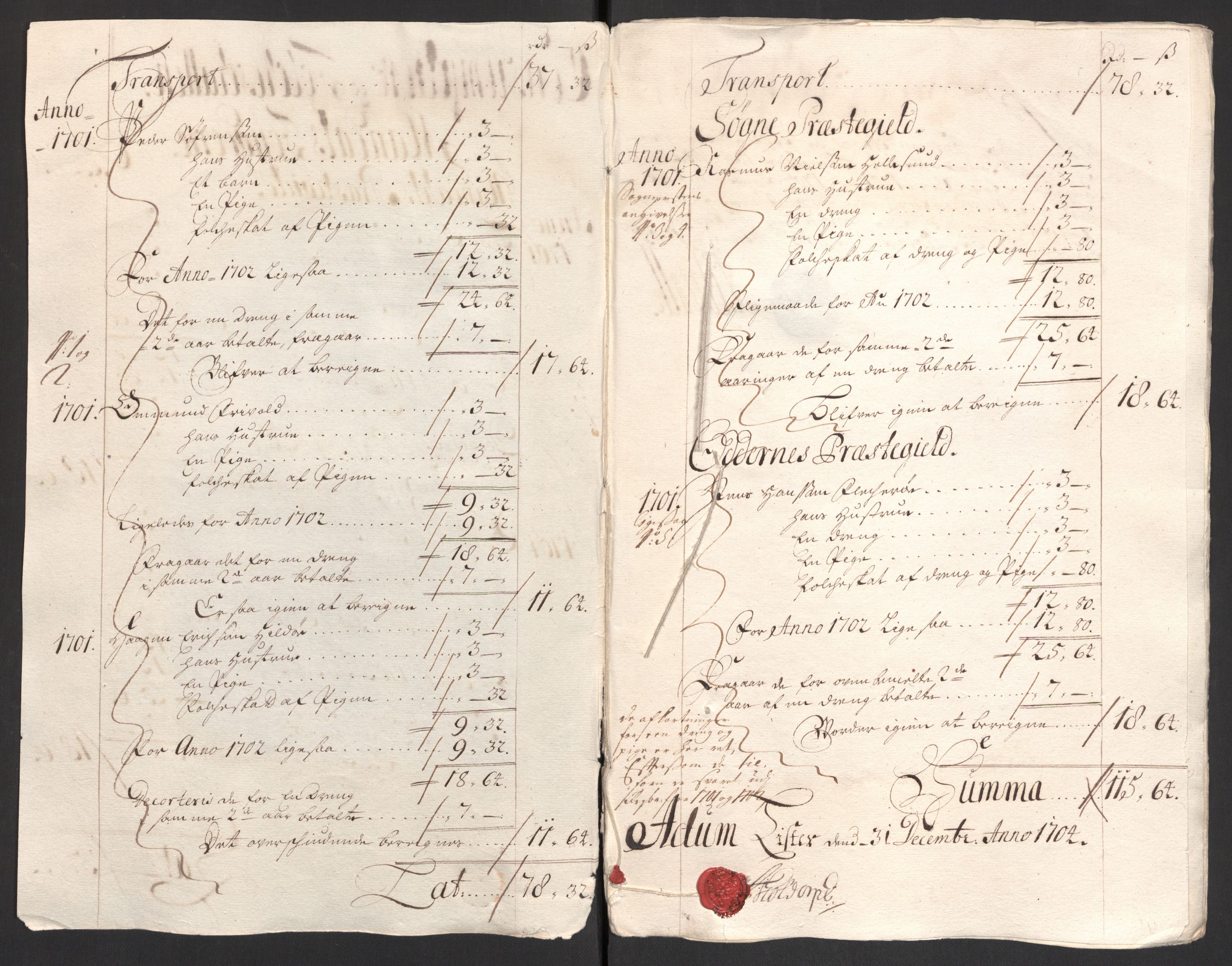 Rentekammeret inntil 1814, Reviderte regnskaper, Fogderegnskap, AV/RA-EA-4092/R43/L2550: Fogderegnskap Lista og Mandal, 1703-1704, s. 325