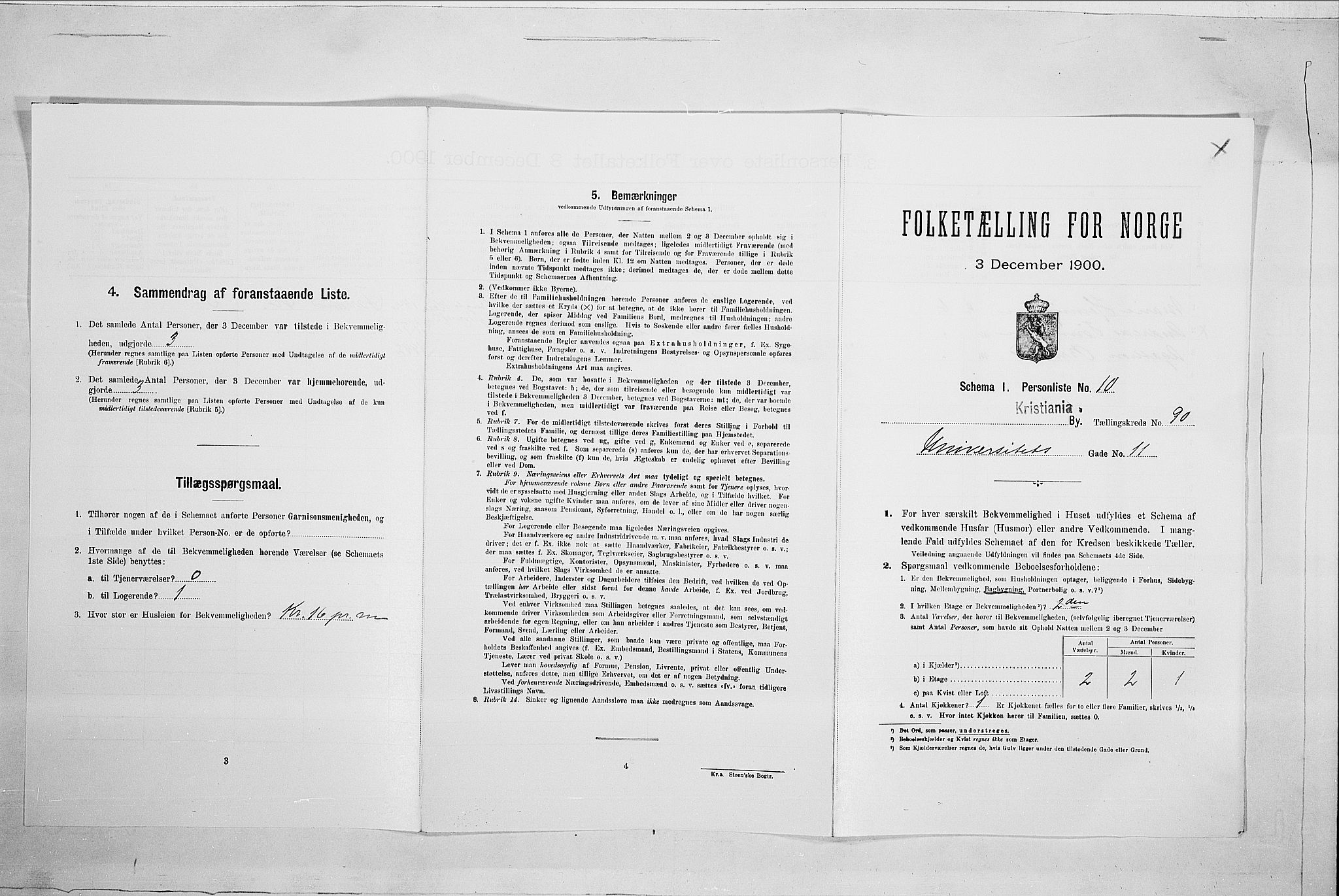 SAO, Folketelling 1900 for 0301 Kristiania kjøpstad, 1900, s. 107872