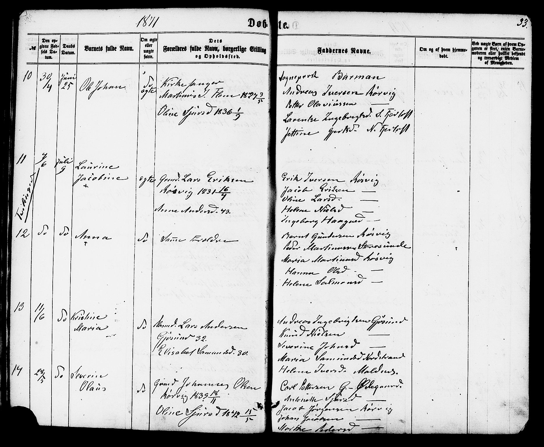 Ministerialprotokoller, klokkerbøker og fødselsregistre - Møre og Romsdal, AV/SAT-A-1454/537/L0518: Ministerialbok nr. 537A02, 1862-1876, s. 33