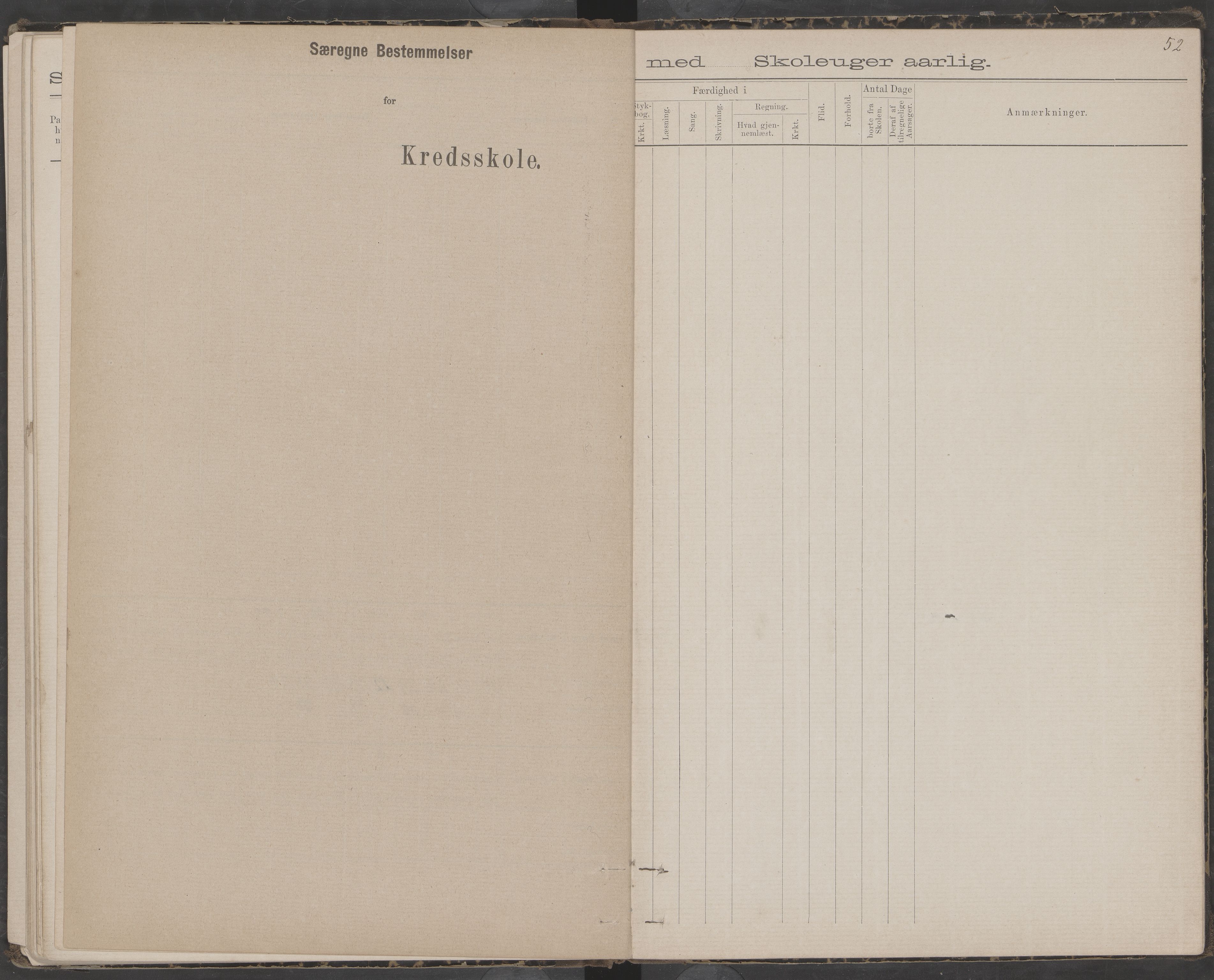 Dønna kommune. Snekkevik skolekrets, AIN/K-18270.510.07/442/L0002: Skoleprotokoll, 1888-1893