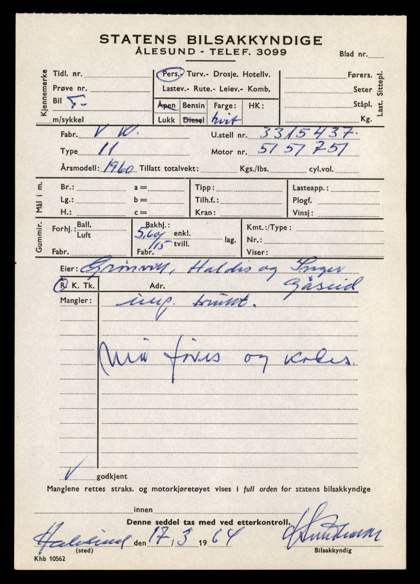 Møre og Romsdal vegkontor - Ålesund trafikkstasjon, AV/SAT-A-4099/F/Fe/L0042: Registreringskort for kjøretøy T 13906 - T 14079, 1927-1998, s. 2639