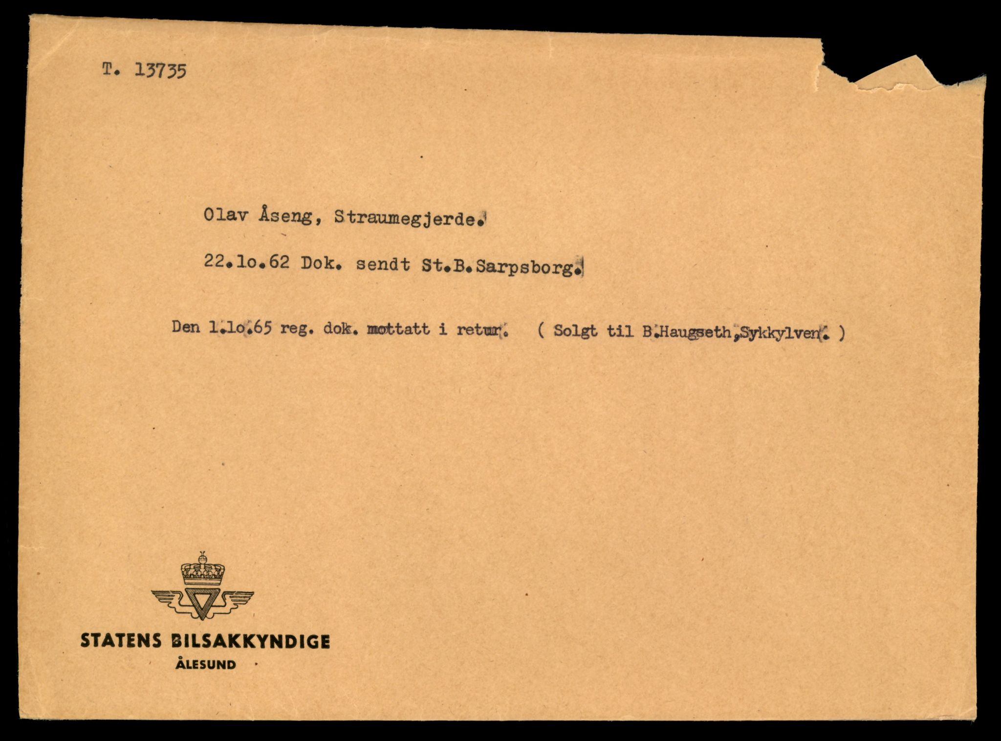 Møre og Romsdal vegkontor - Ålesund trafikkstasjon, AV/SAT-A-4099/F/Fe/L0041: Registreringskort for kjøretøy T 13710 - T 13905, 1927-1998, s. 429