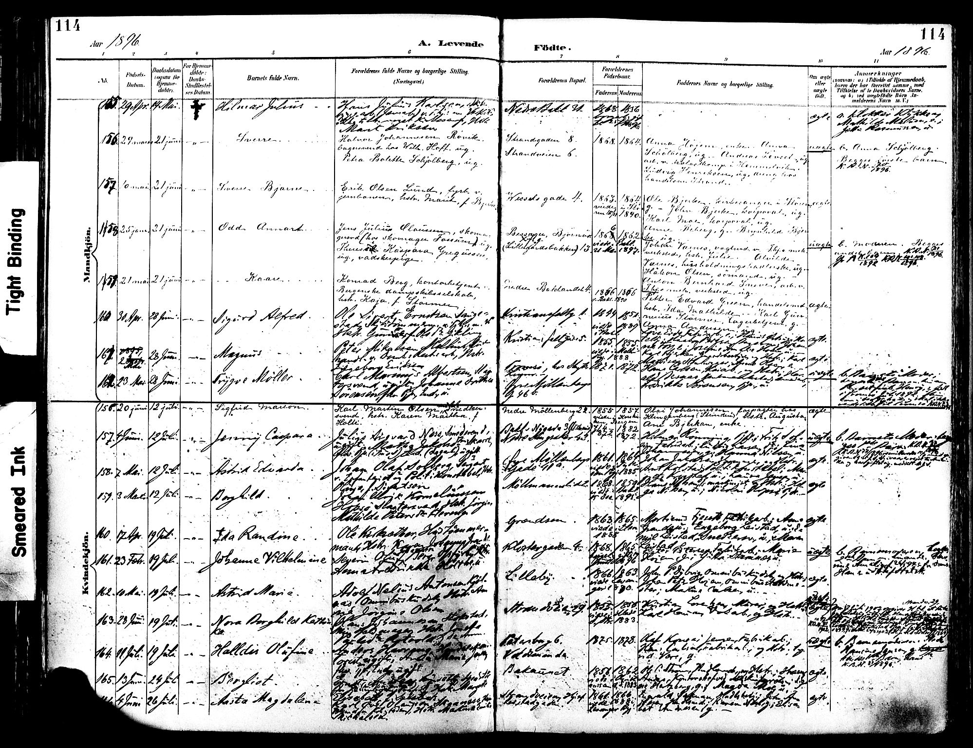 Ministerialprotokoller, klokkerbøker og fødselsregistre - Sør-Trøndelag, SAT/A-1456/604/L0197: Ministerialbok nr. 604A18, 1893-1900, s. 114