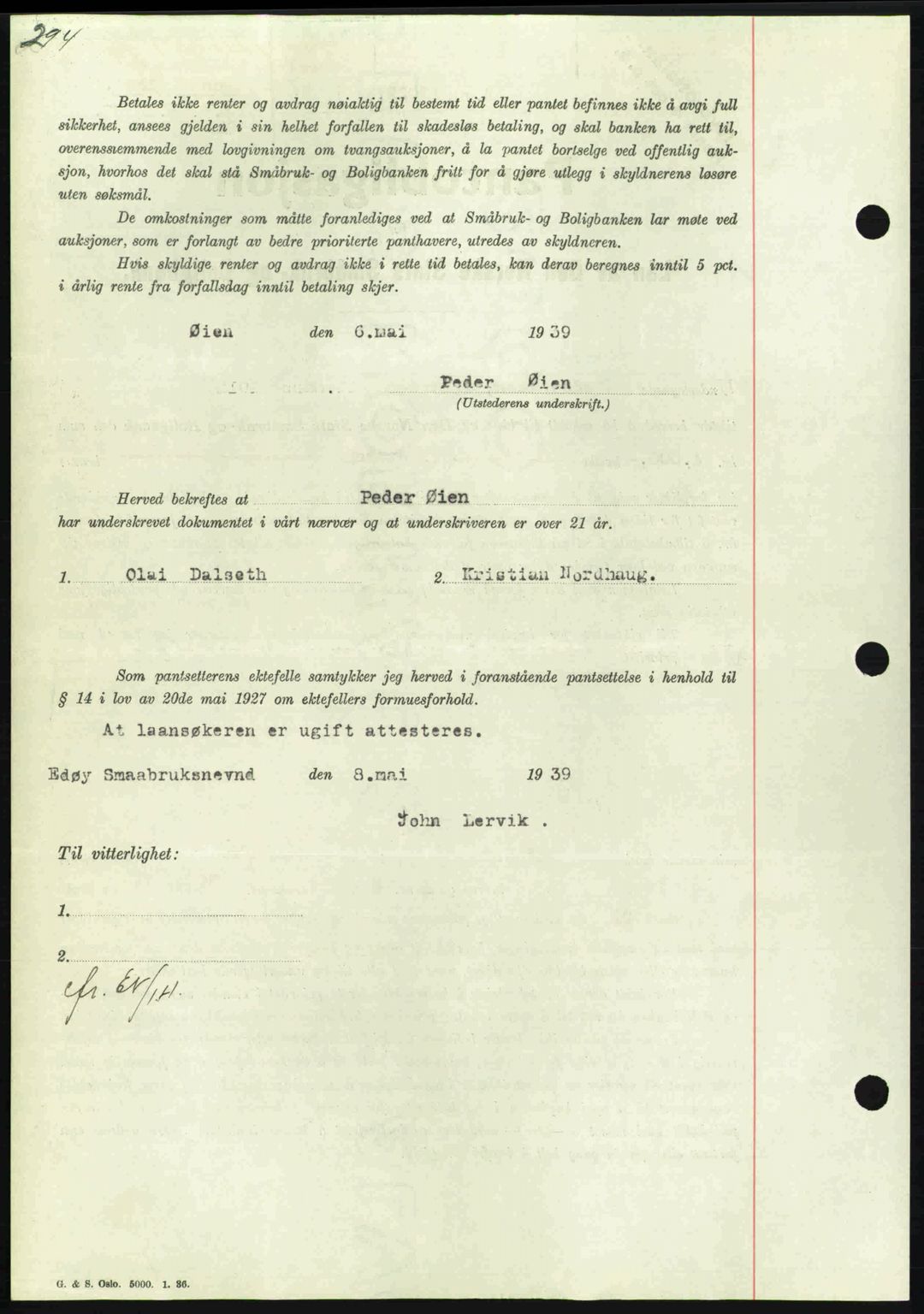 Nordmøre sorenskriveri, AV/SAT-A-4132/1/2/2Ca: Pantebok nr. B85, 1939-1939, Dagboknr: 1211/1939