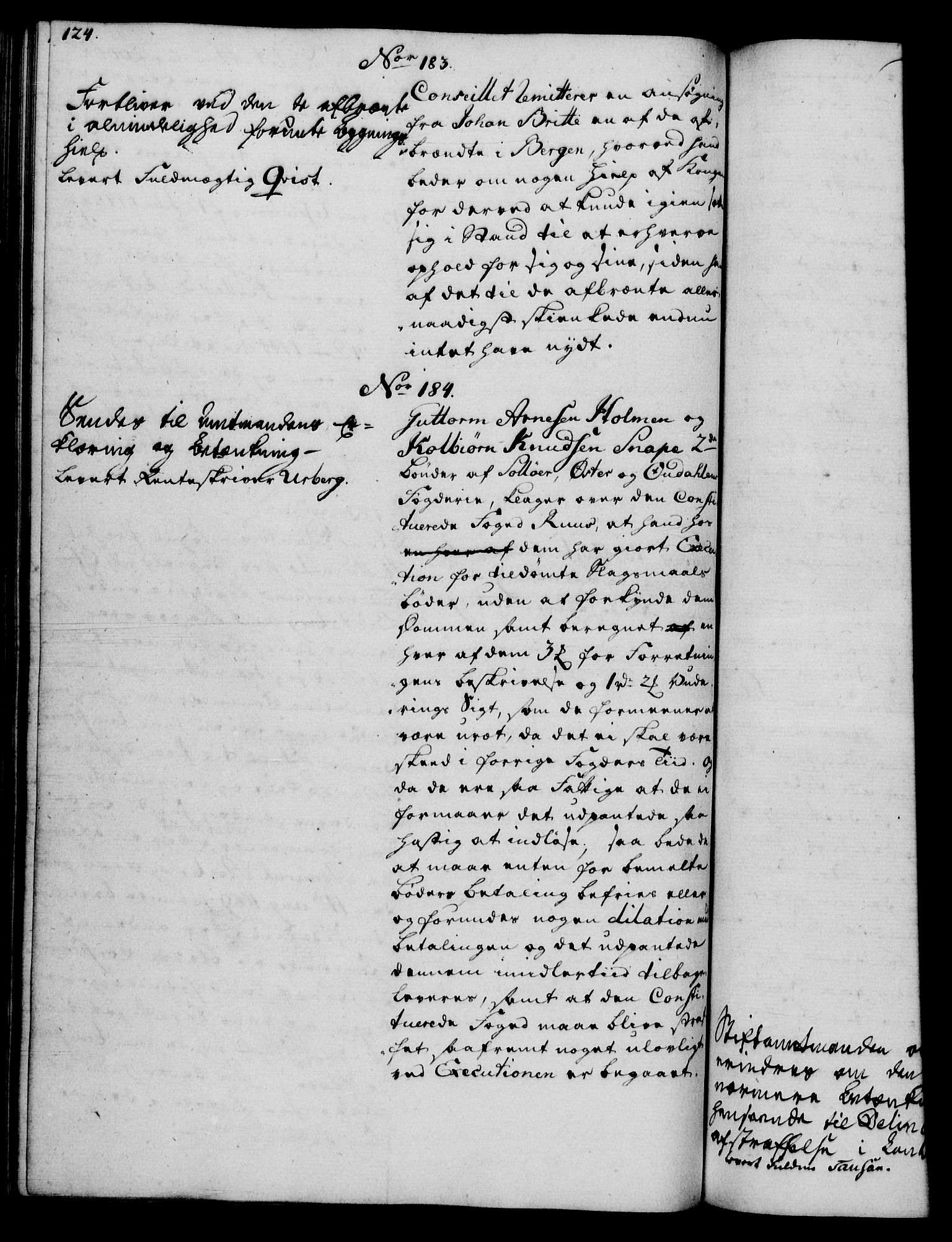 Rentekammeret, Kammerkanselliet, RA/EA-3111/G/Gh/Gha/L0034: Norsk ekstraktmemorialprotokoll (merket RK 53.79), 1756-1759, s. 124