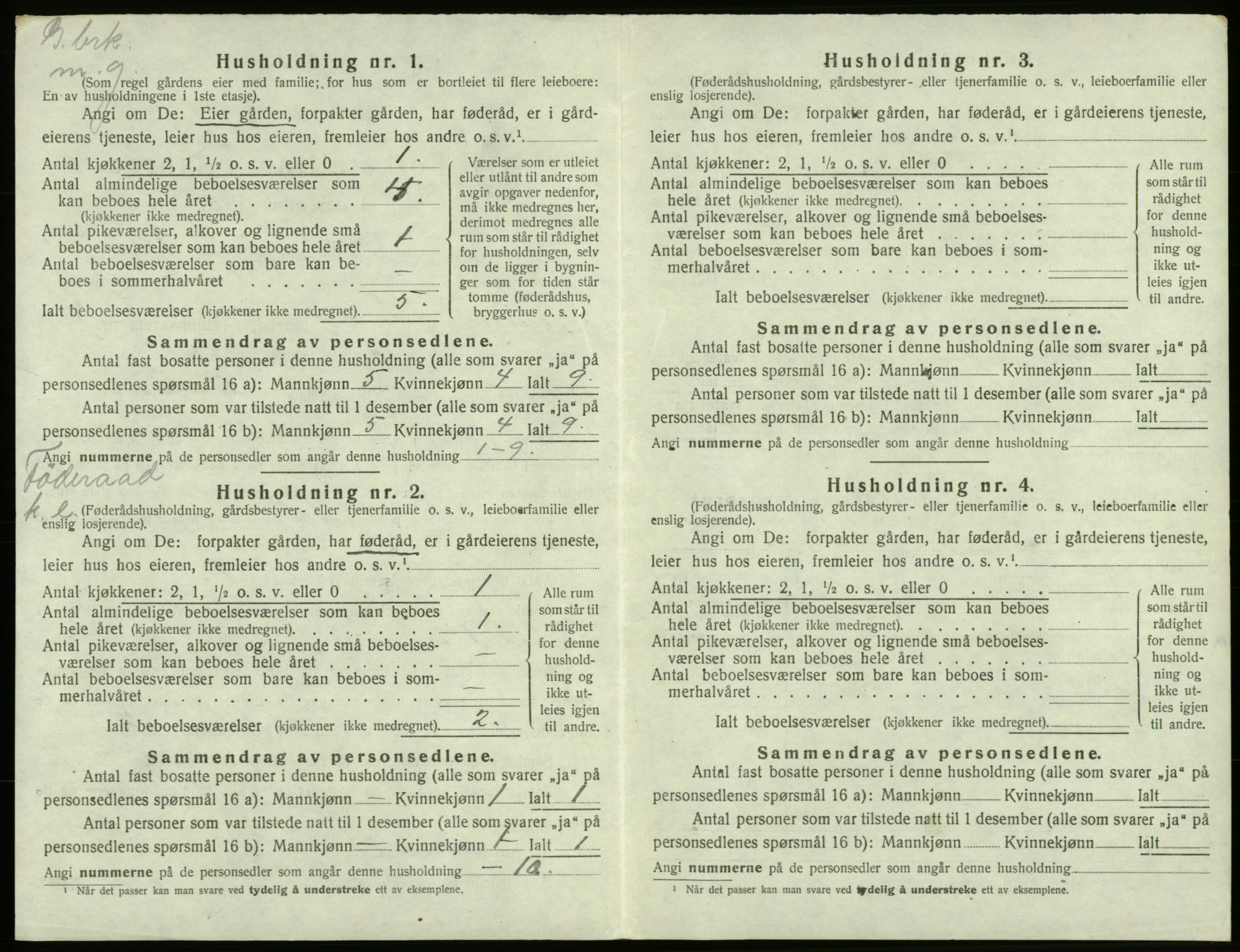 SAB, Folketelling 1920 for 1220 Bremnes herred, 1920, s. 482
