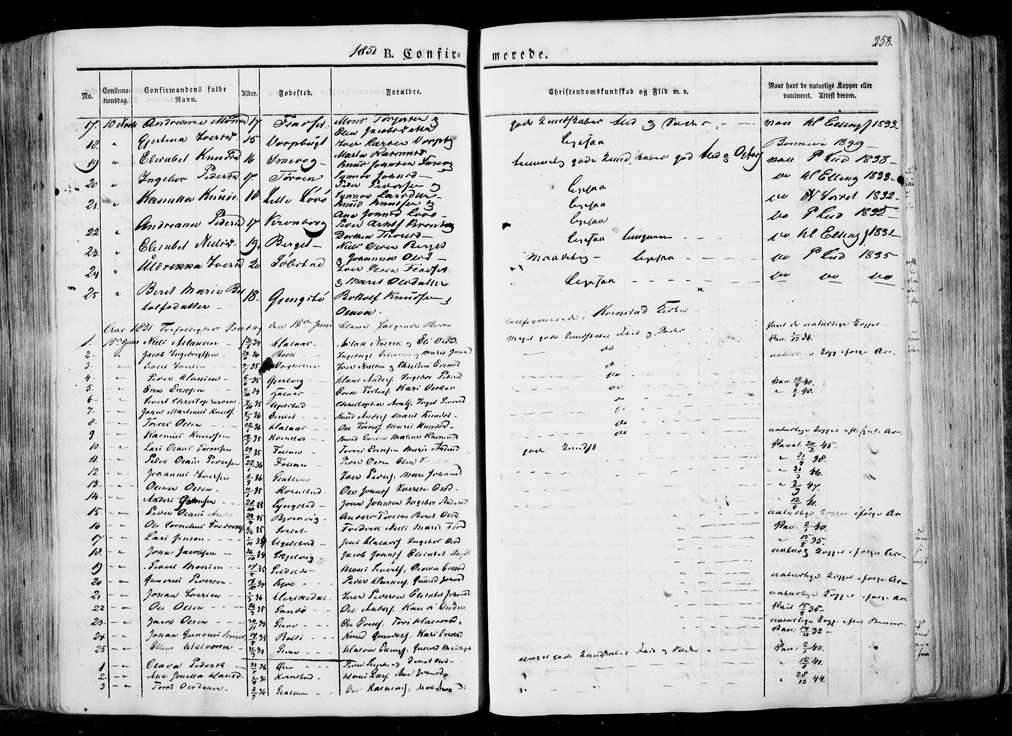 Ministerialprotokoller, klokkerbøker og fødselsregistre - Møre og Romsdal, SAT/A-1454/568/L0803: Ministerialbok nr. 568A10, 1830-1853, s. 258