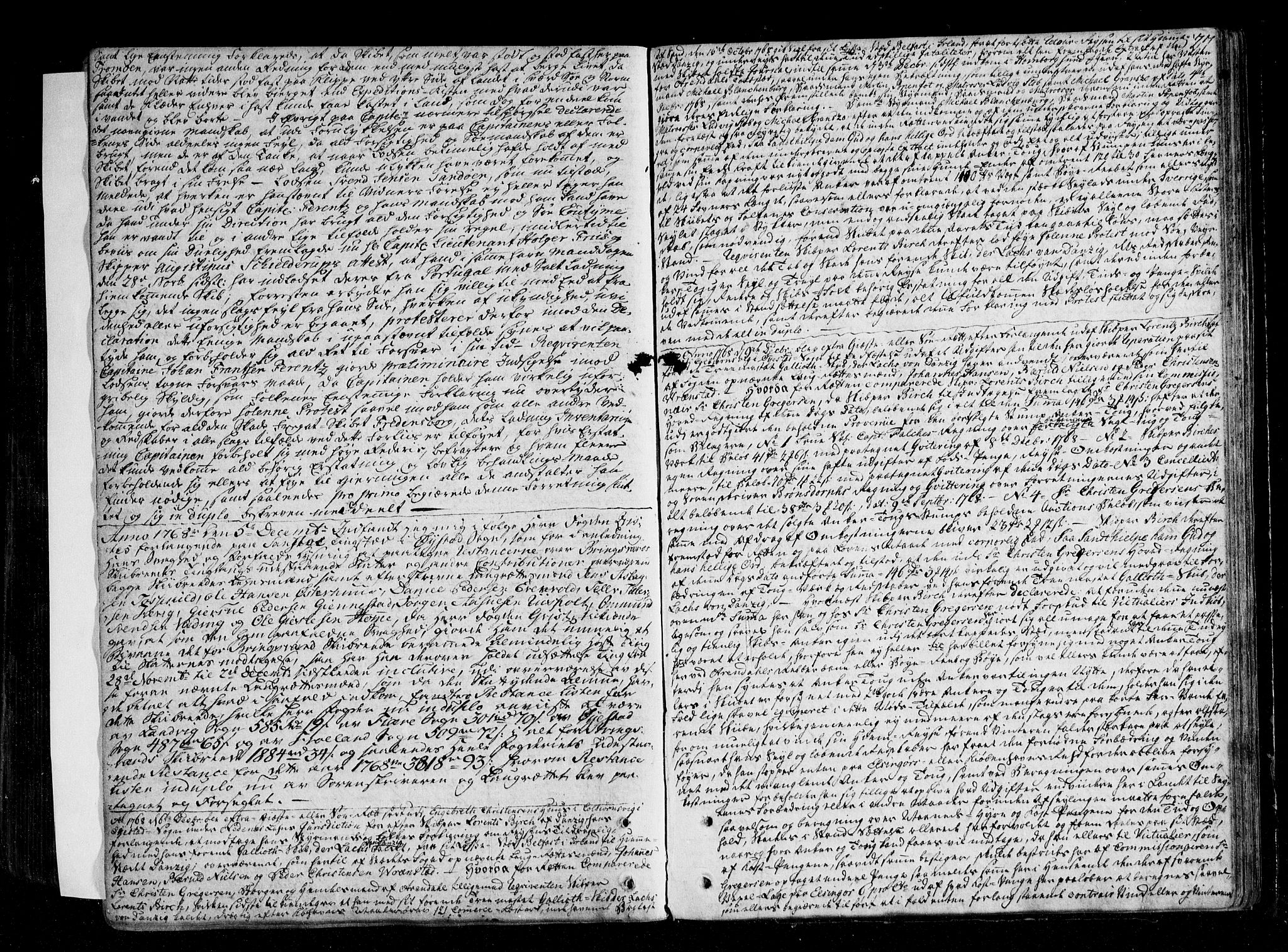 Nedenes sorenskriveri før 1824, AV/SAK-1221-0007/F/Fa/L0032: Tingbok med register nr 27, 1762-1769, s. 526b-527a