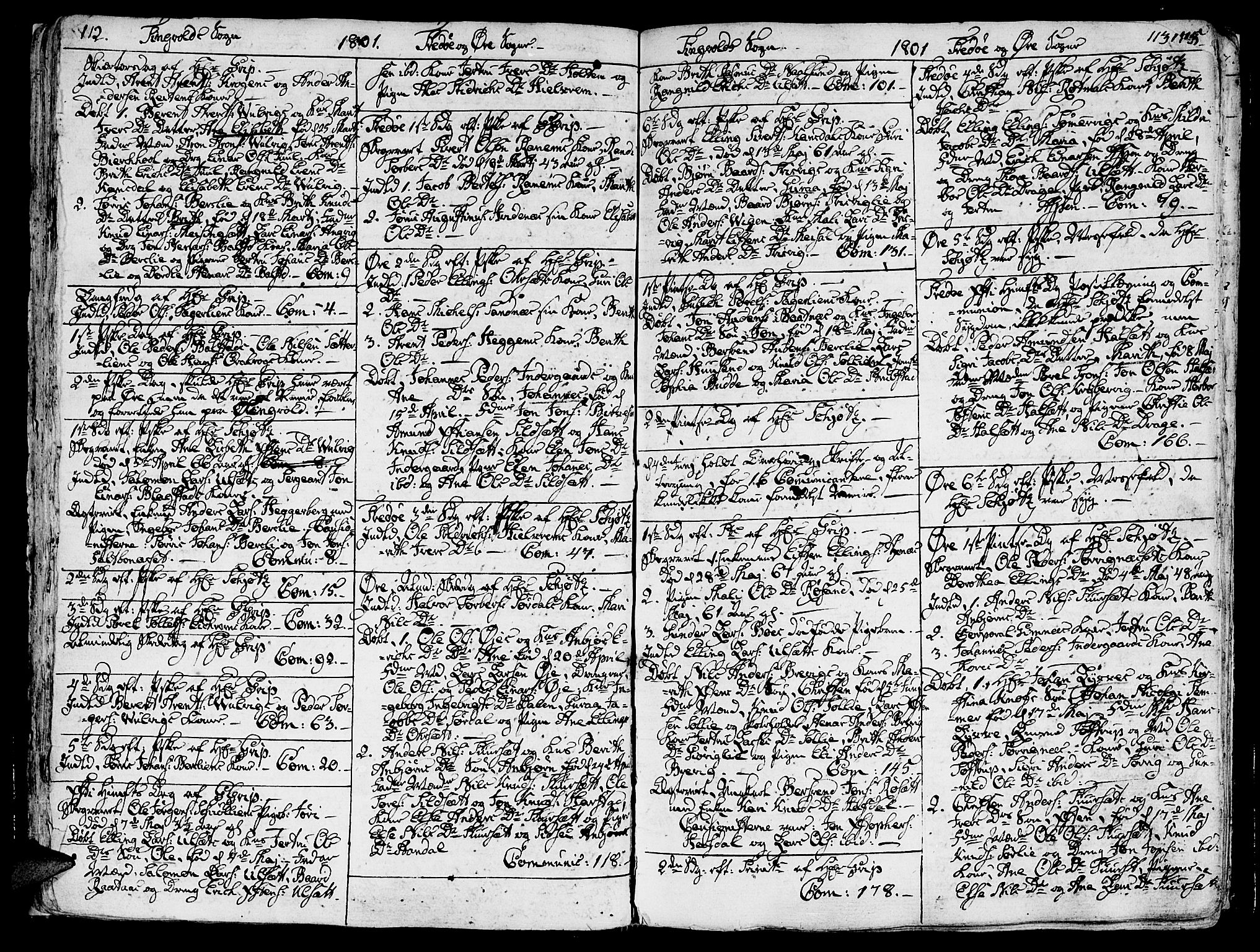Ministerialprotokoller, klokkerbøker og fødselsregistre - Møre og Romsdal, AV/SAT-A-1454/586/L0981: Ministerialbok nr. 586A07, 1794-1819, s. 112-113
