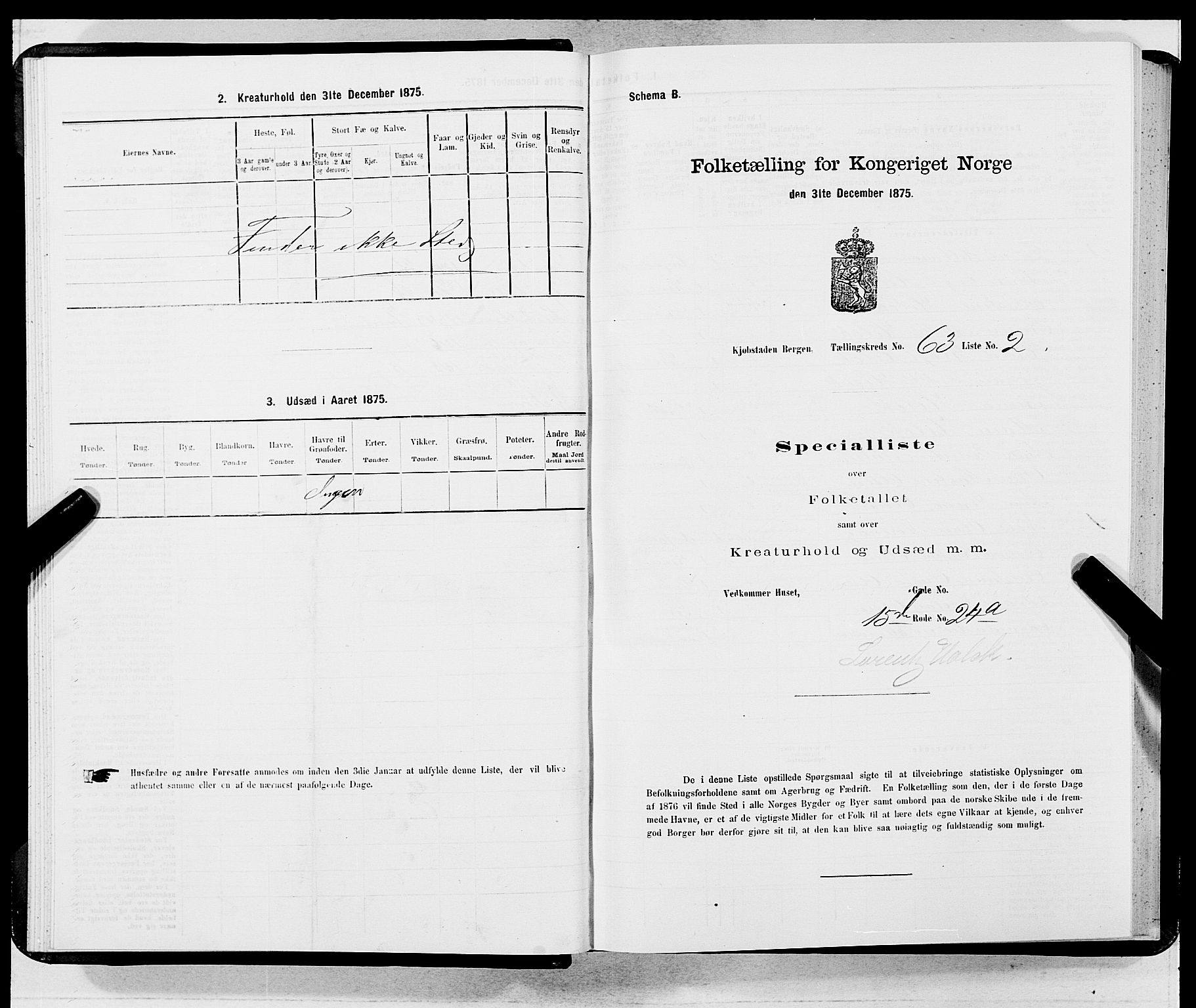 SAB, Folketelling 1875 for 1301 Bergen kjøpstad, 1875, s. 3338