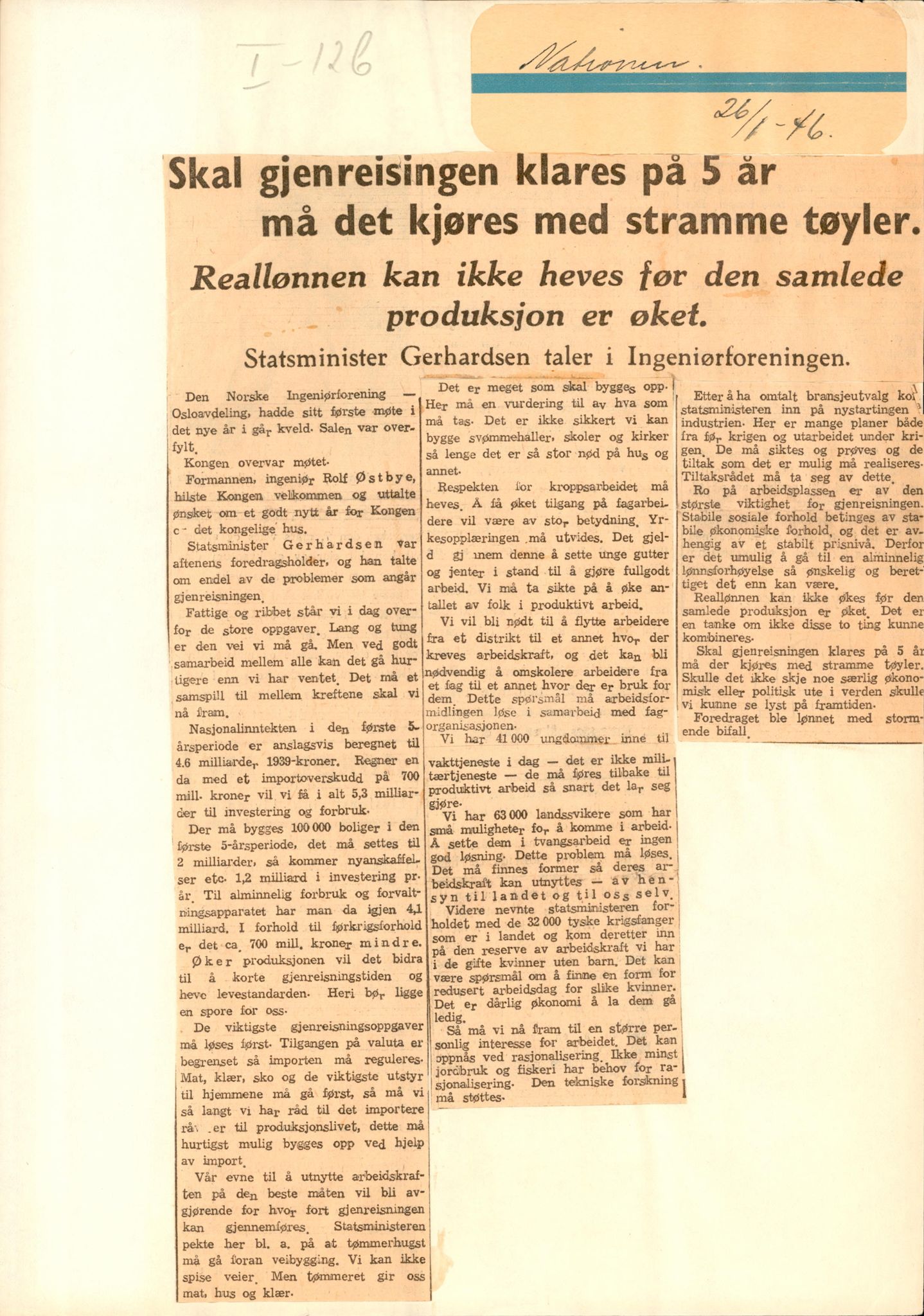 Finnmarkskontorets presse- og opplysningsarkiv , FMFB/A-1198/E/L0003/0012/0002: I Nord-Troms og Finnmark - generelt  / Generelt, 1947