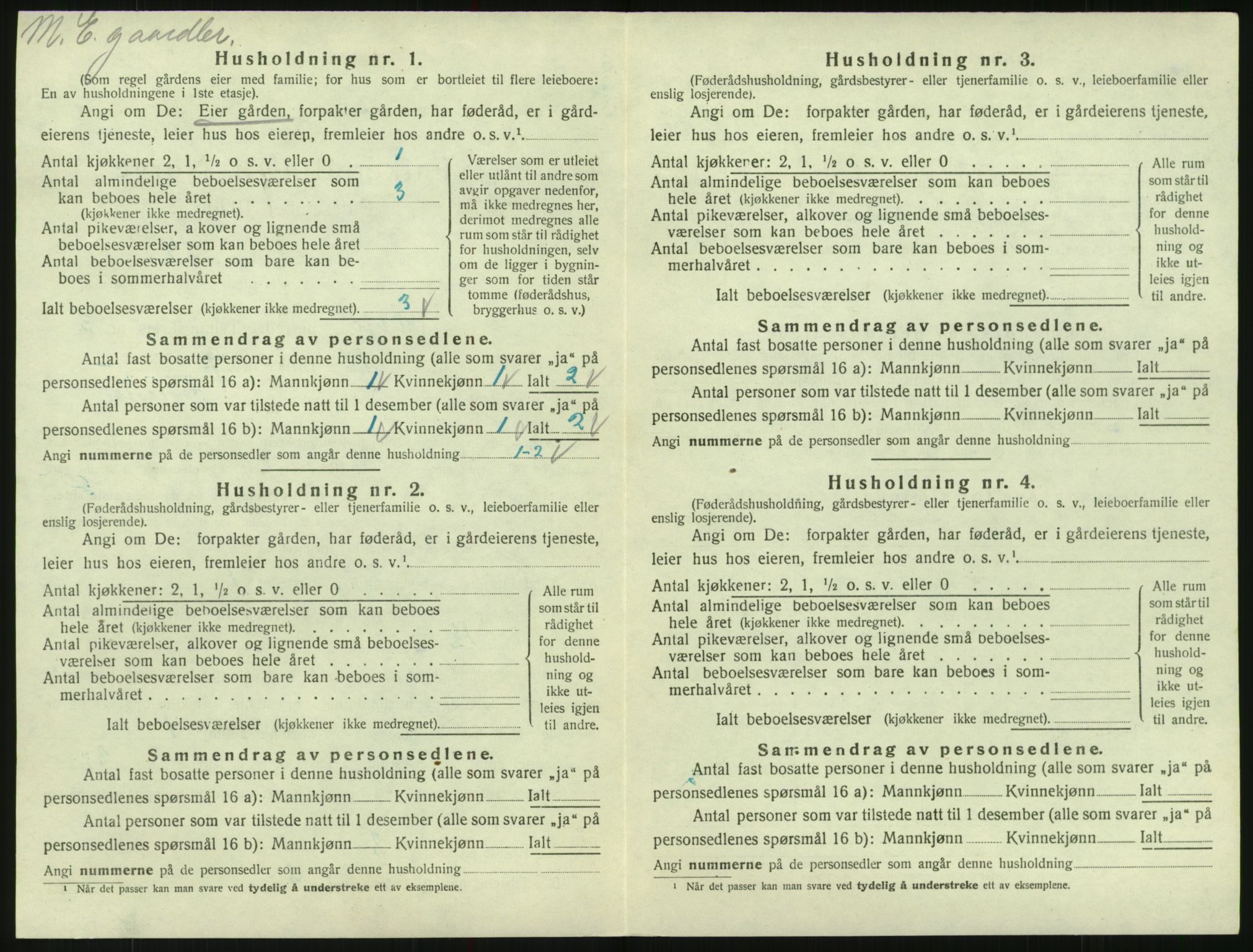 SAK, Folketelling 1920 for 0937 Evje herred, 1920, s. 153