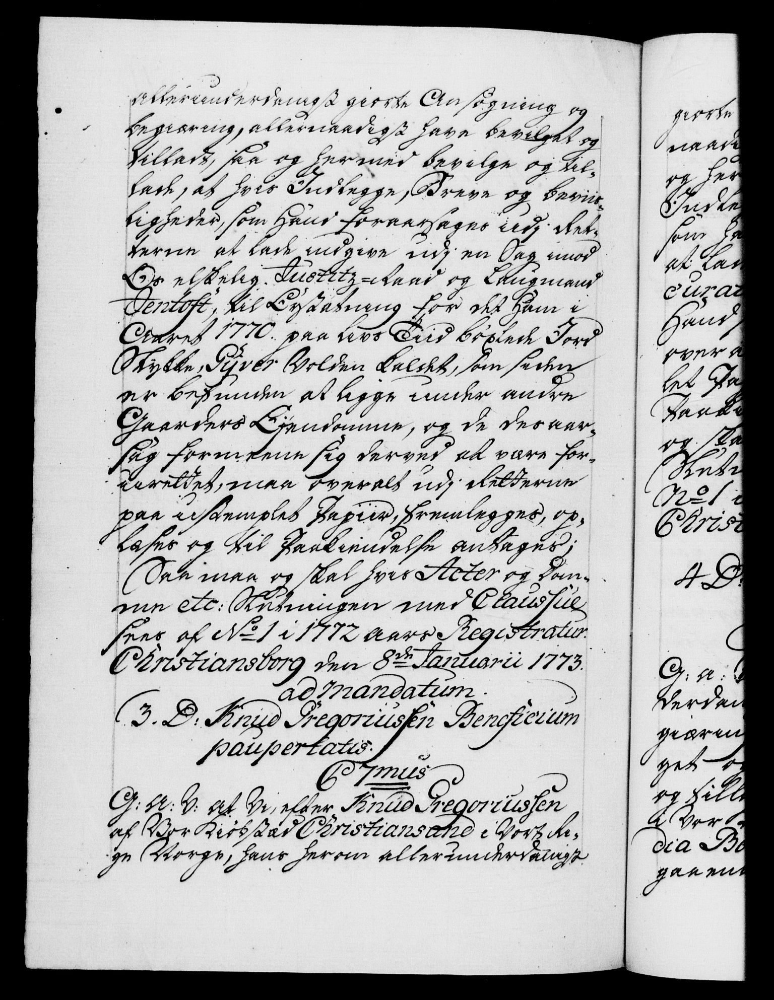 Danske Kanselli 1572-1799, AV/RA-EA-3023/F/Fc/Fca/Fcaa/L0045: Norske registre "Norske eller 3. dept.s åpne brev, 1771-1773, s. 511b